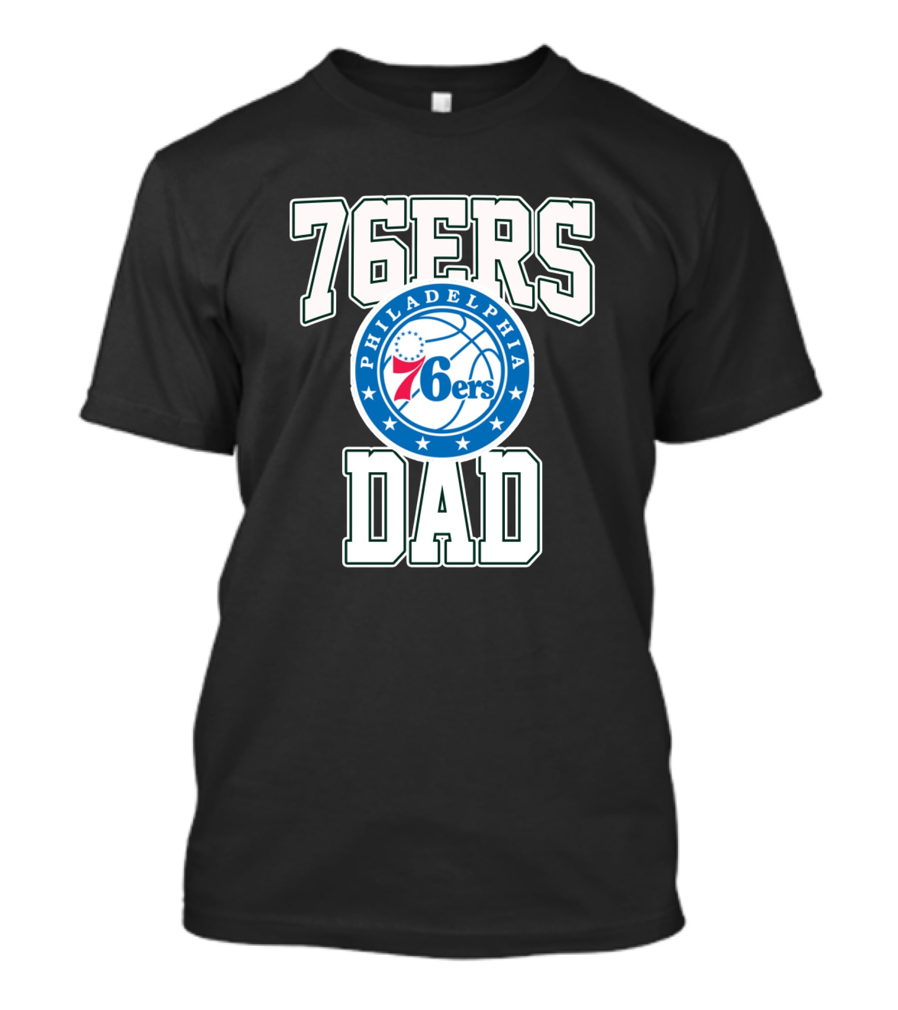 Philadelphia 76ers Dad Fathers Day Basketball Fan T-Shirt