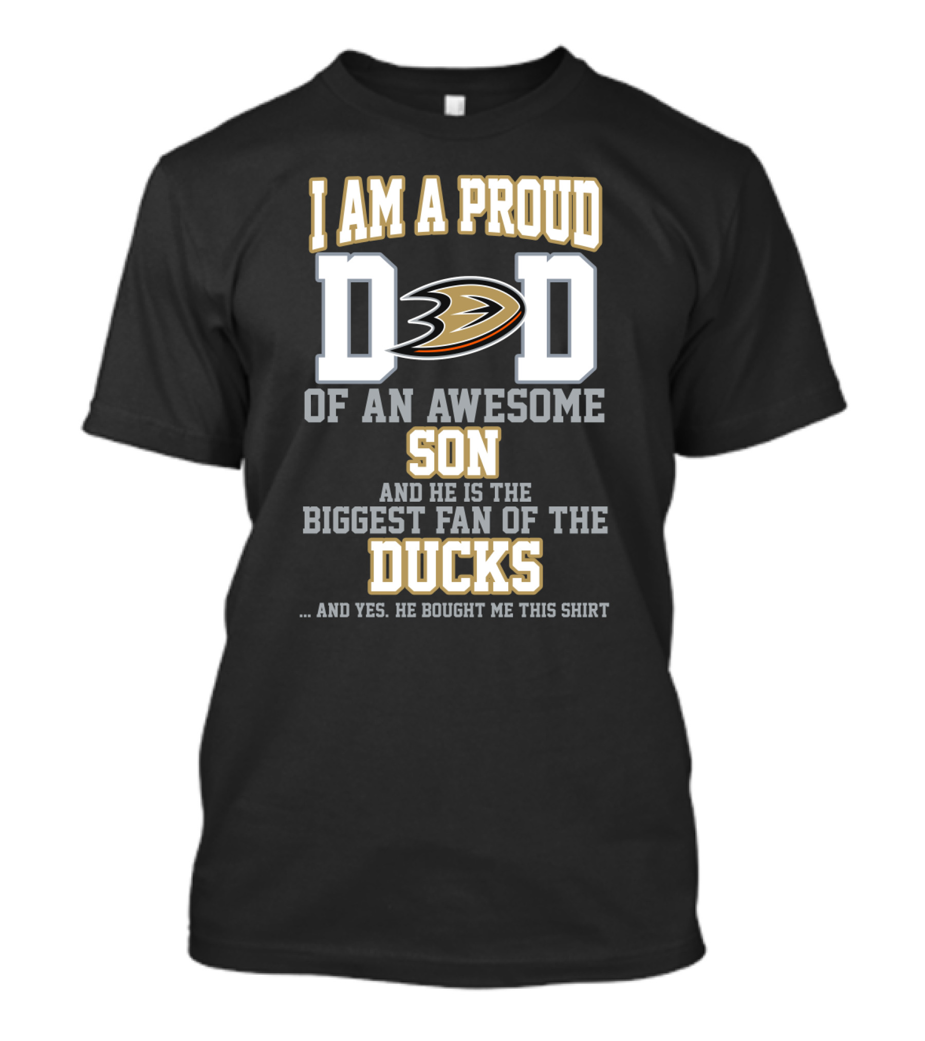 Proud Dad Of Awesome Son Biggest Fan Of Anaheim Ducks Hockey T-Shirt