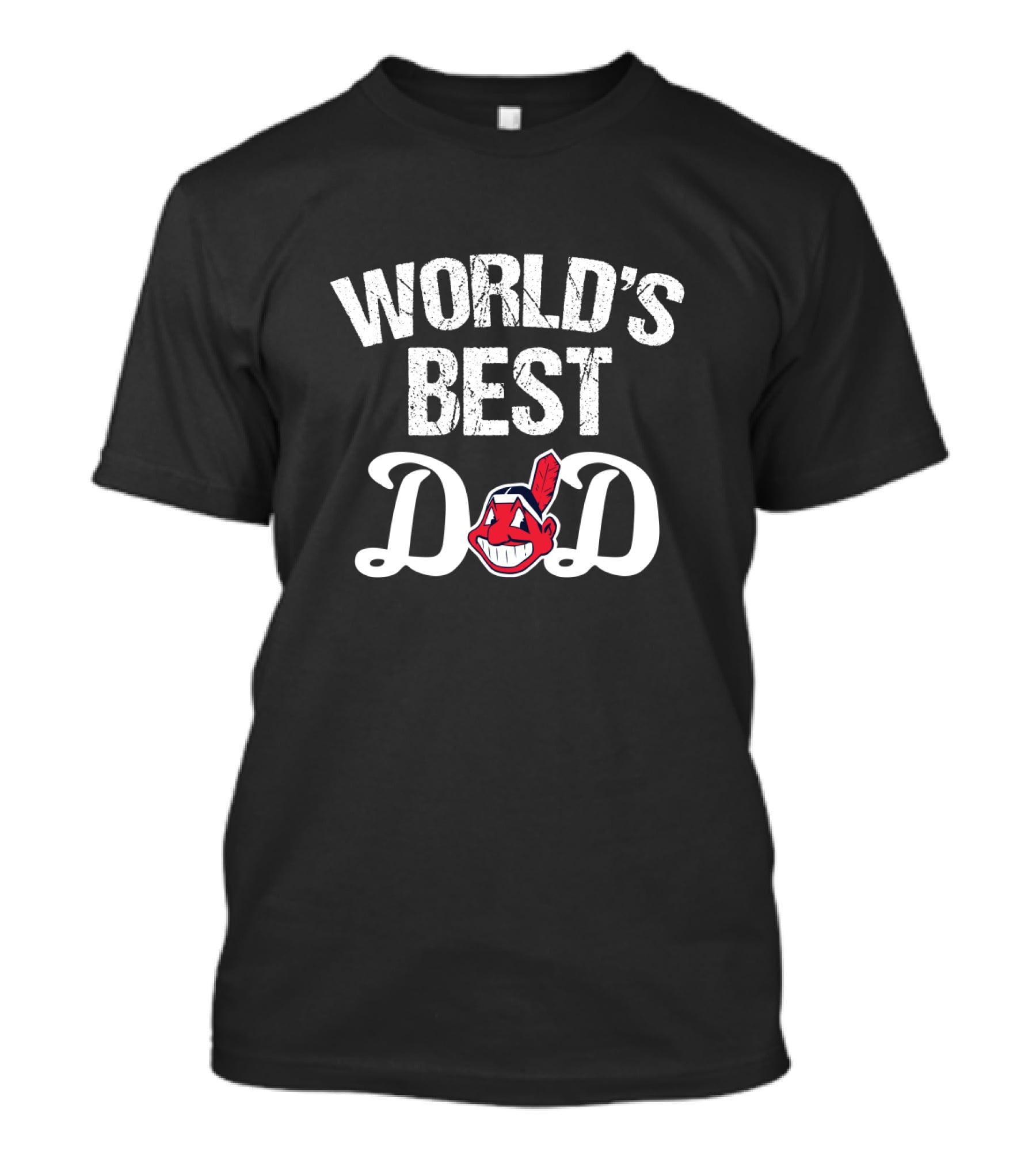World's Best Dad Cleveland Indians Fan T-Shirt