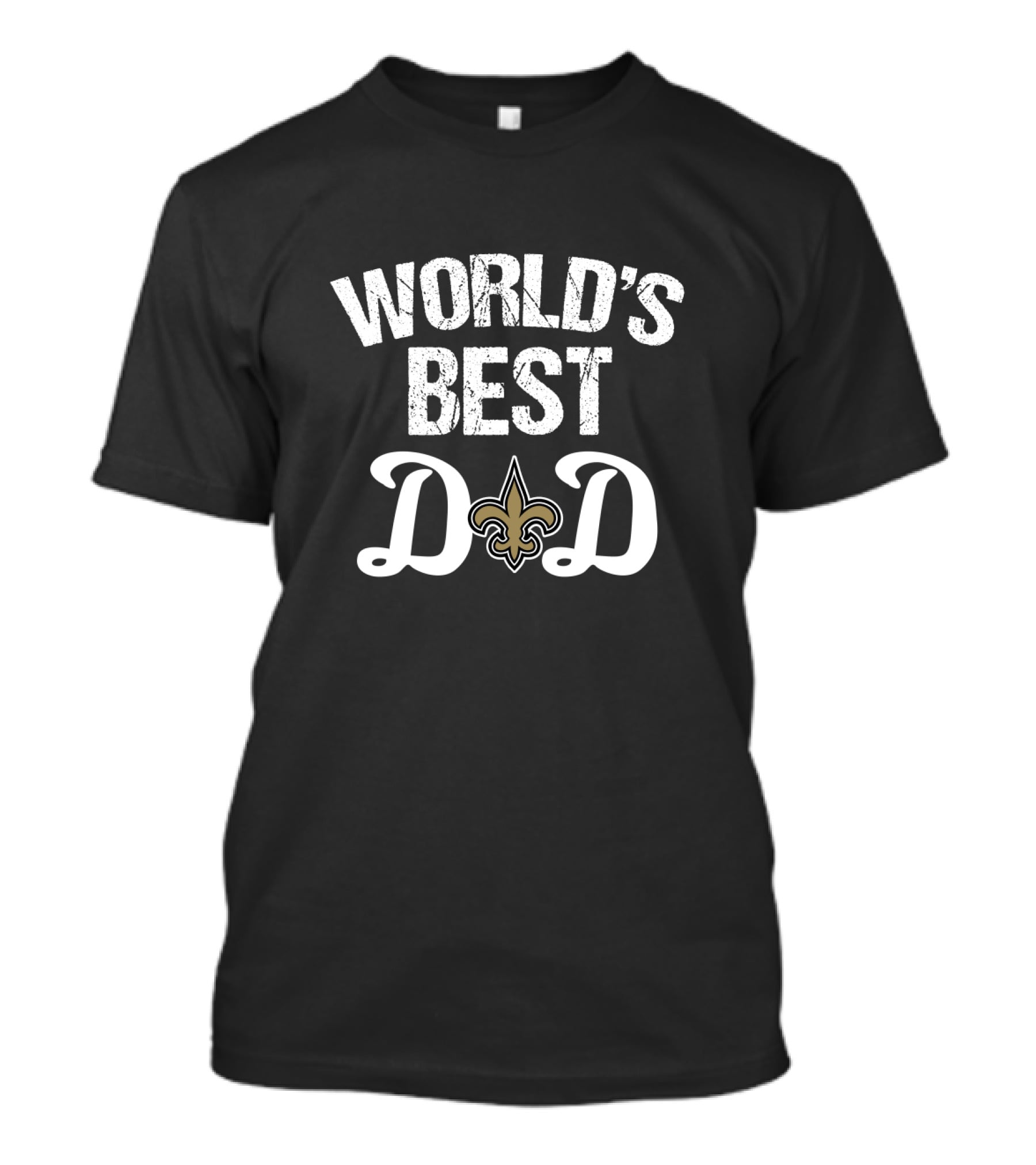 World's Best Dad New Orleans Saints Fleur-De-Lis T-Shirt