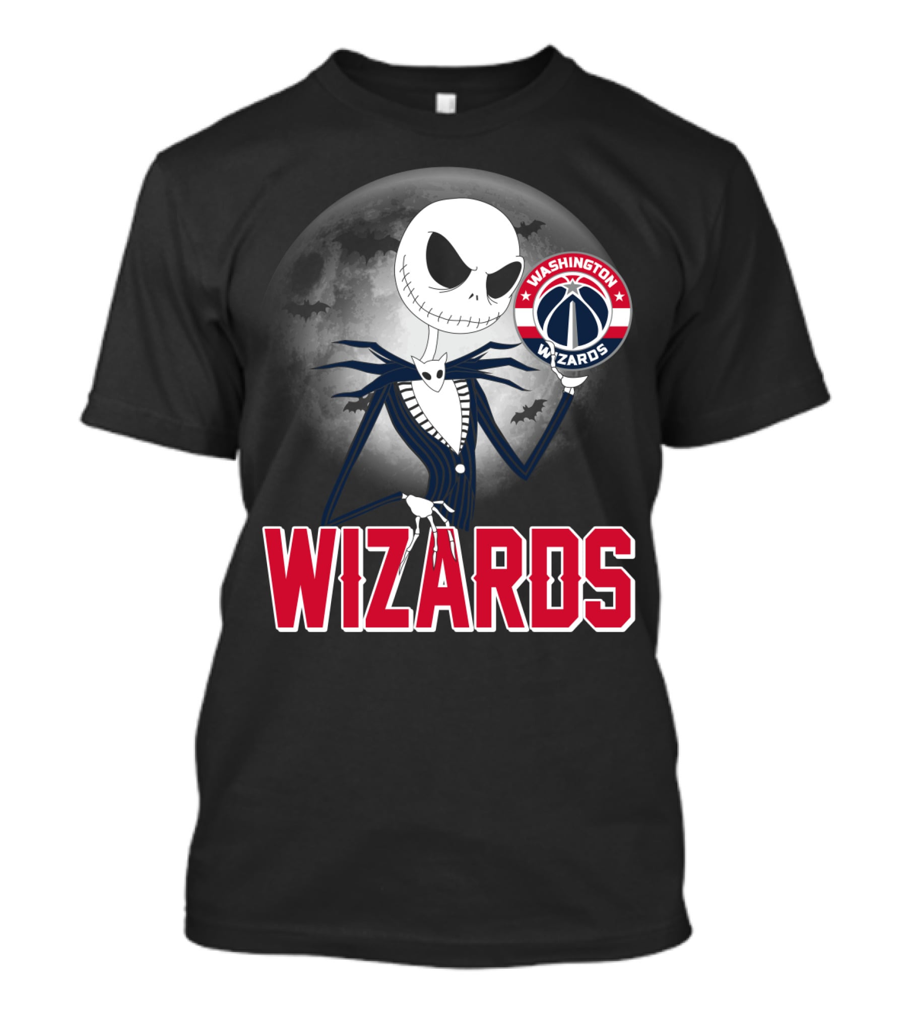 Jack Skellington Washington Wizards Halloween Moon T-Shirt