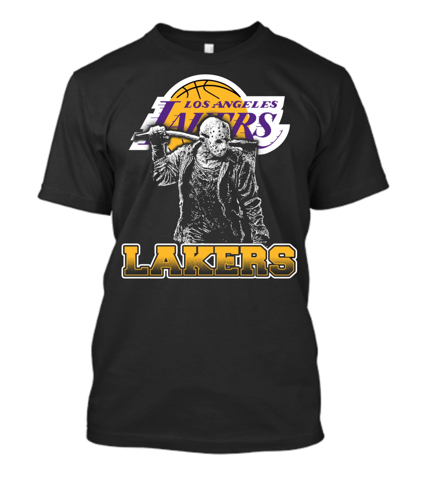 Jason Voorhees Los Angeles Lakers Fan Crossover T-Shirt