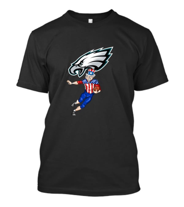Philadelphia Eagles Uncle Sam Stars And Stripes Football 4Th July T-Shirt