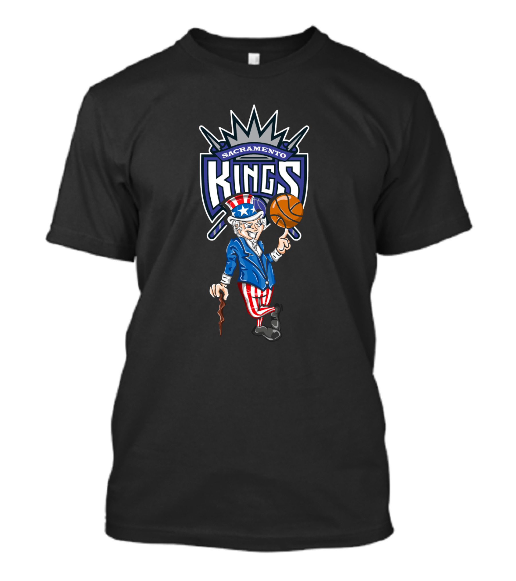 Sacramento Kings Uncle Sam Basketball 4Th Of July T-Shirt