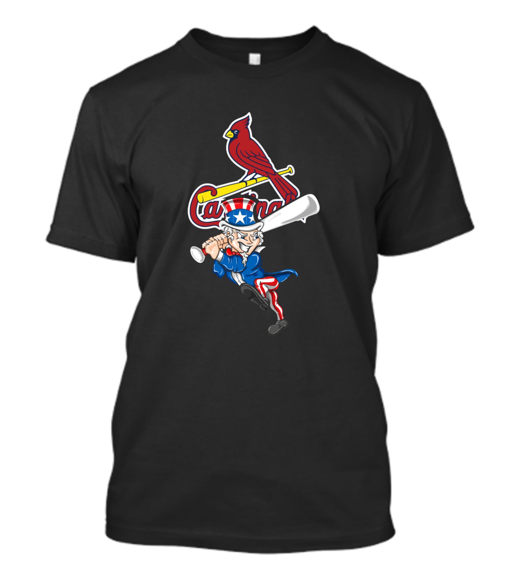 St. Louis Cardinals Uncle Sam 4Th Of July Baseball American Flag Style T-Shirt