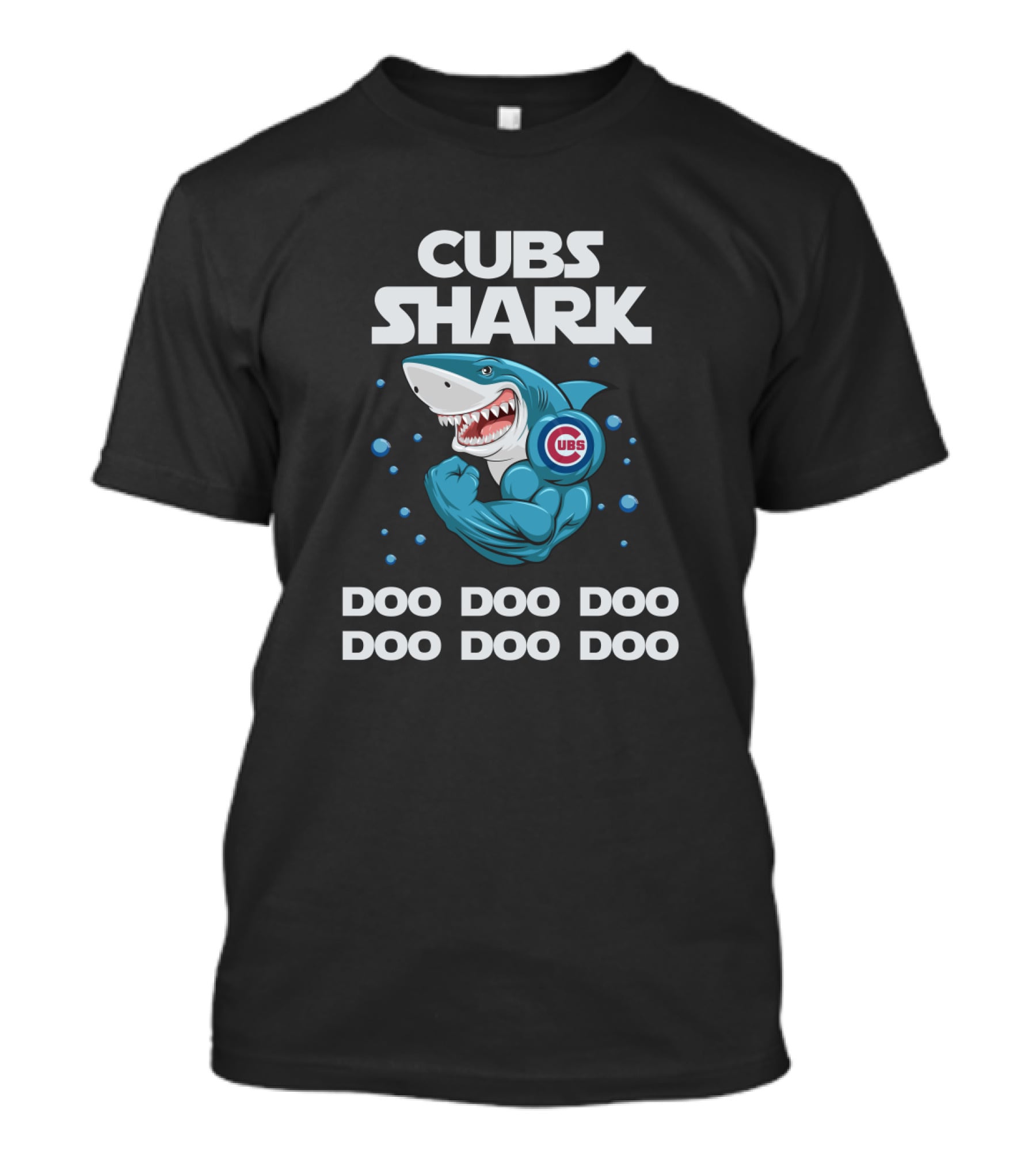 Cubs Shark Doo Doo Doo Chicago Cubs Logo Fun T-Shirt