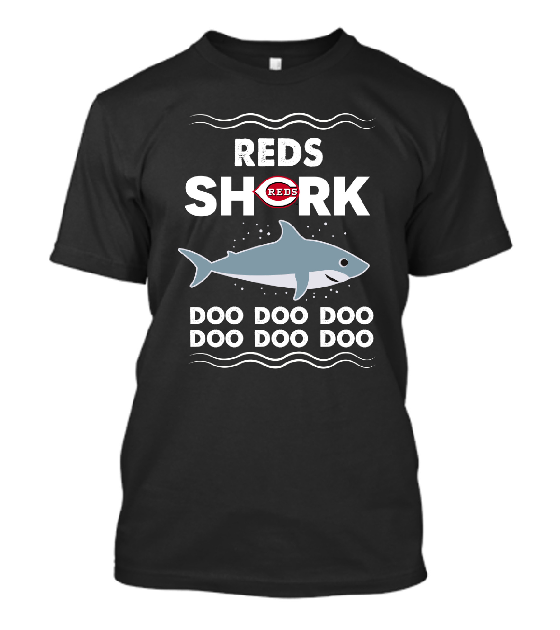 Reds Shark Doo Doo Doo Cincinnati Baseball T-Shirt