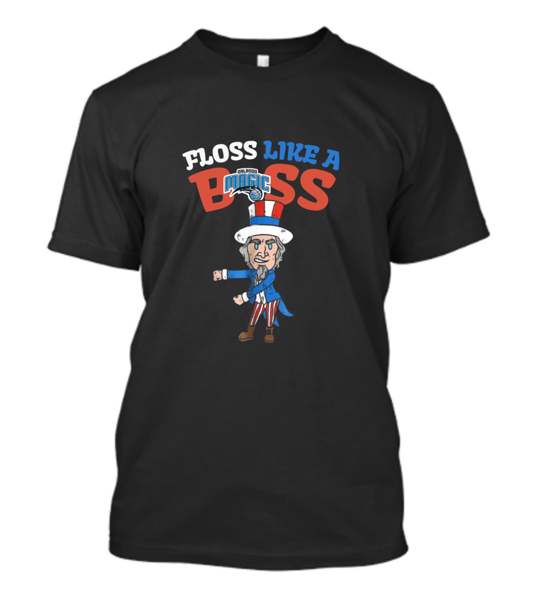 Floss Like A Boss Orlando Magic Uncle Sam 4Th Of July T-Shirt
