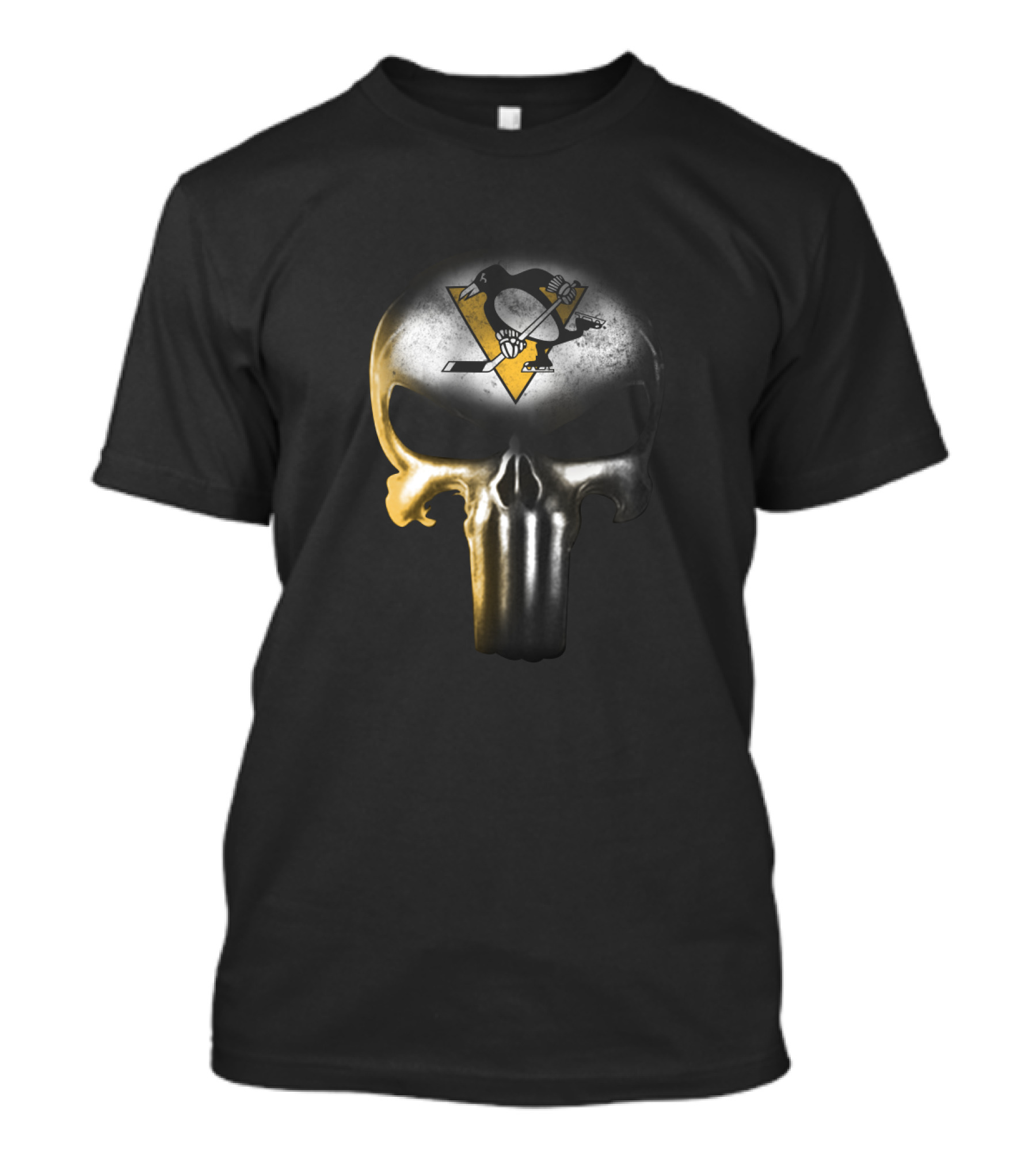 Pittsburgh Penguins Fans Punisher Skull T-Shirt