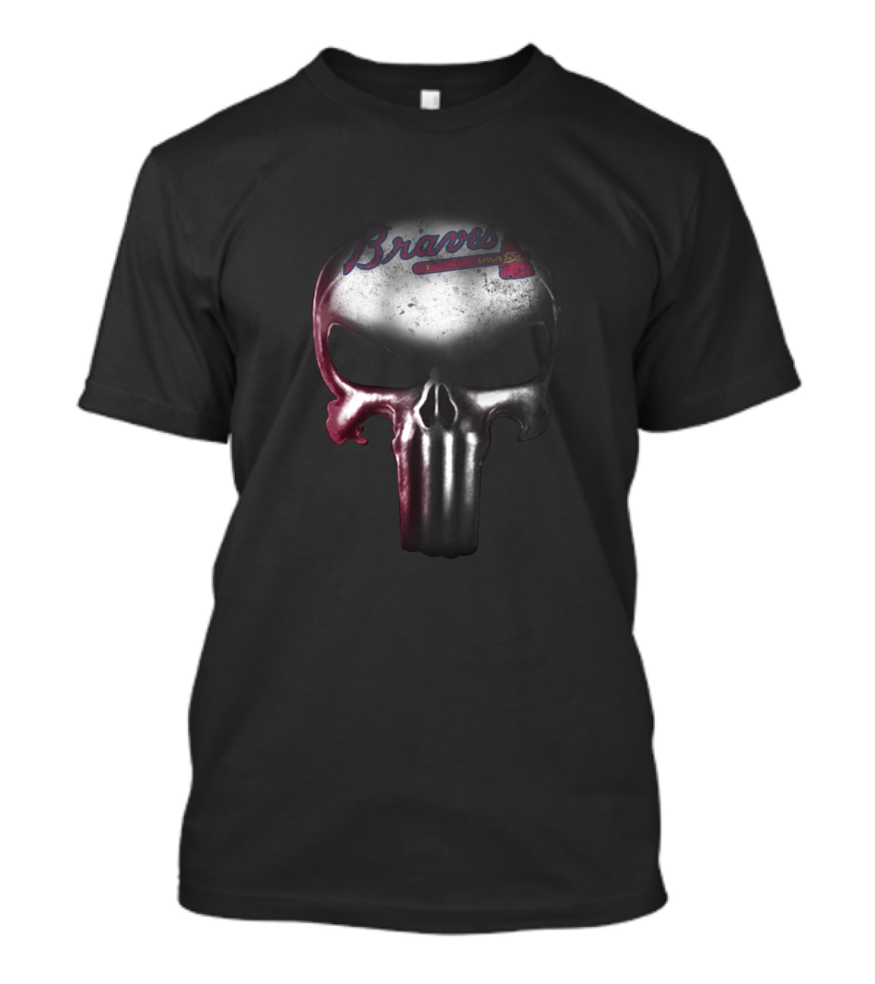 Braves Punisher Skull Atlanta Braves Fans T-Shirt