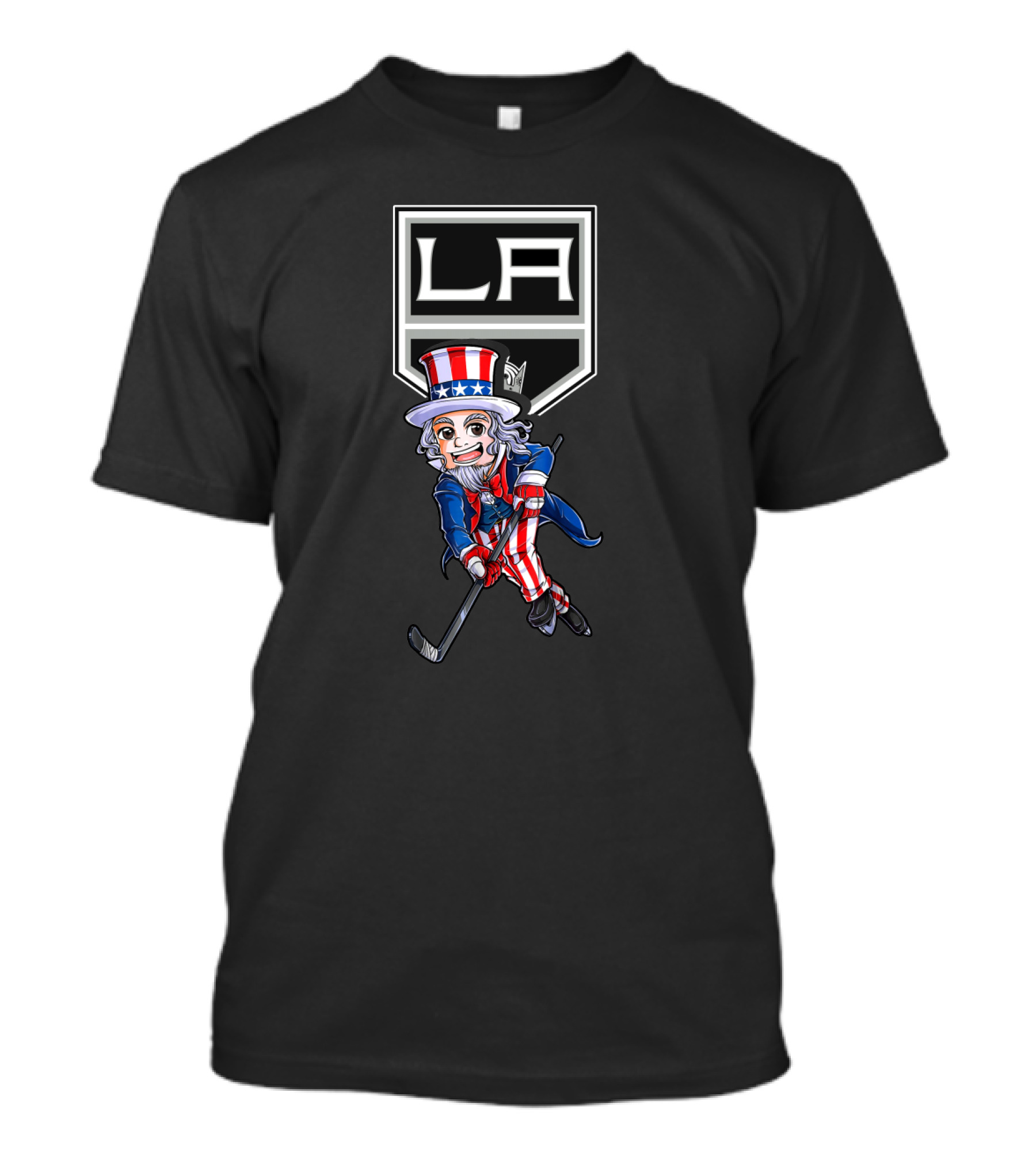 Uncle Sam Playing Hockey La Kings 4Th Of July T-Shirt