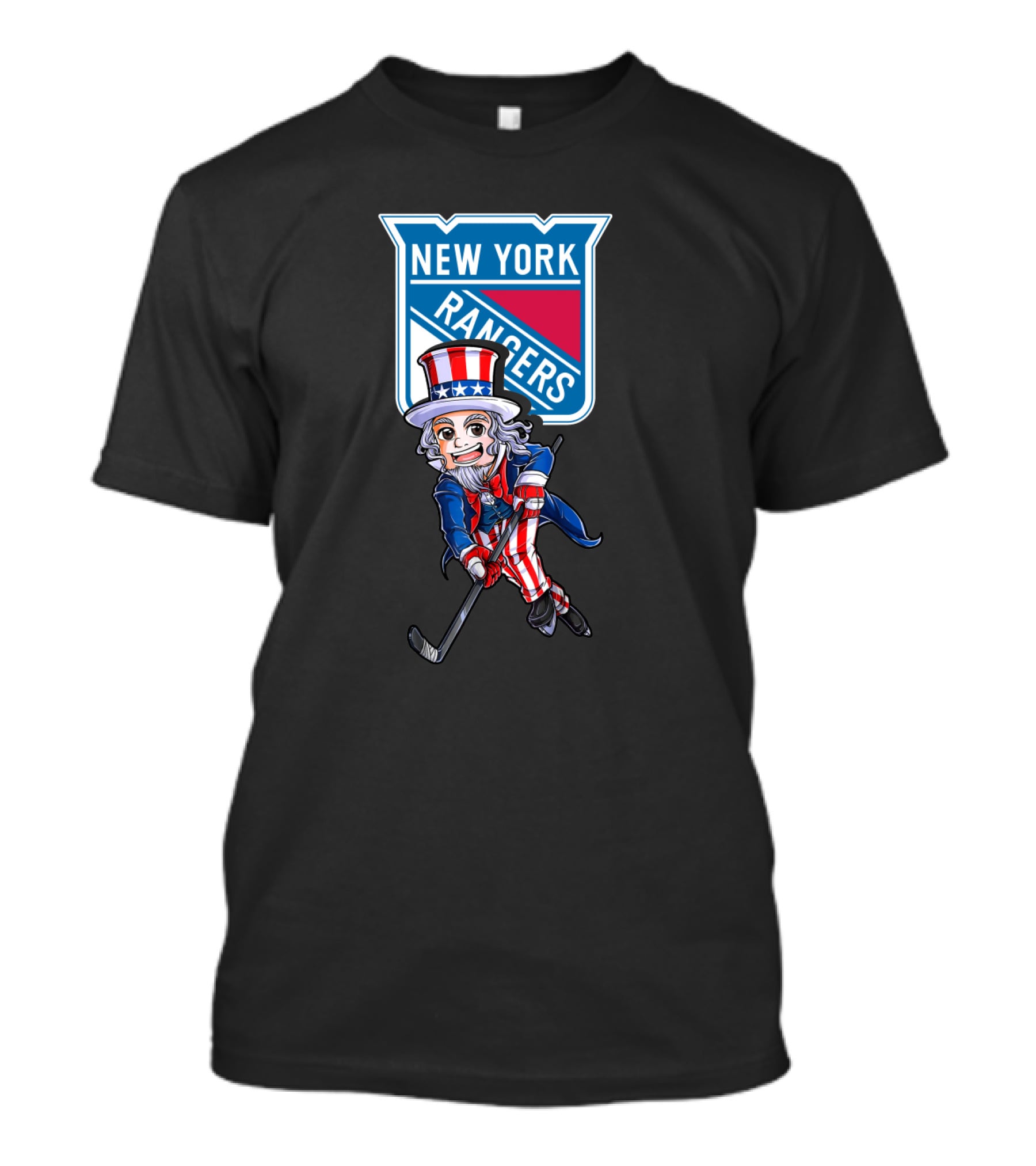Uncle Sam New York Rangers Hockey 4Th Of July Celebration T-Shirt
