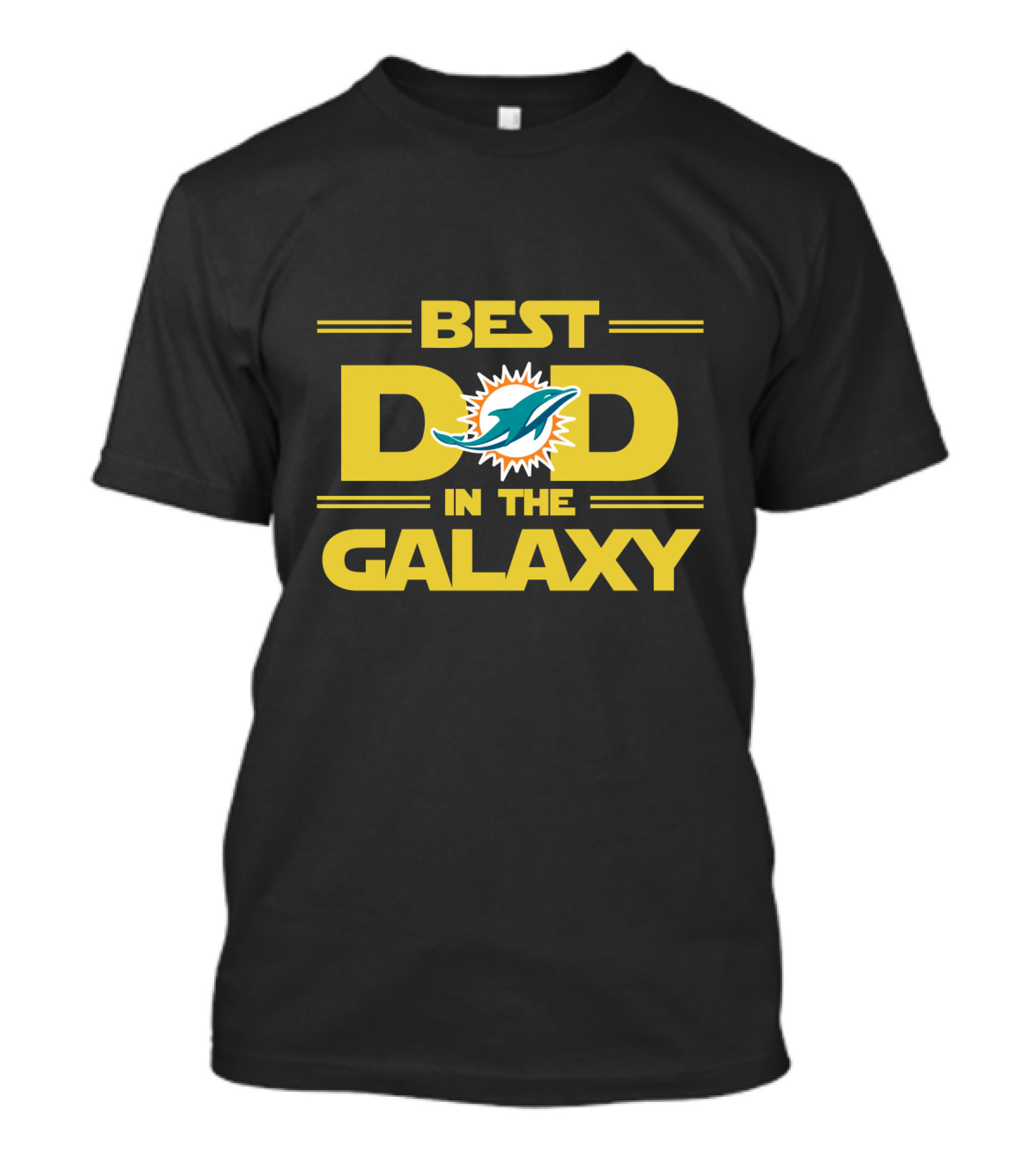 Best Dad In The Galaxy Miami Dolphins T-Shirt