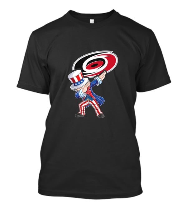 Uncle Sam Dabbing Carolina Hurricanes July 4Th Celebration T-Shirt