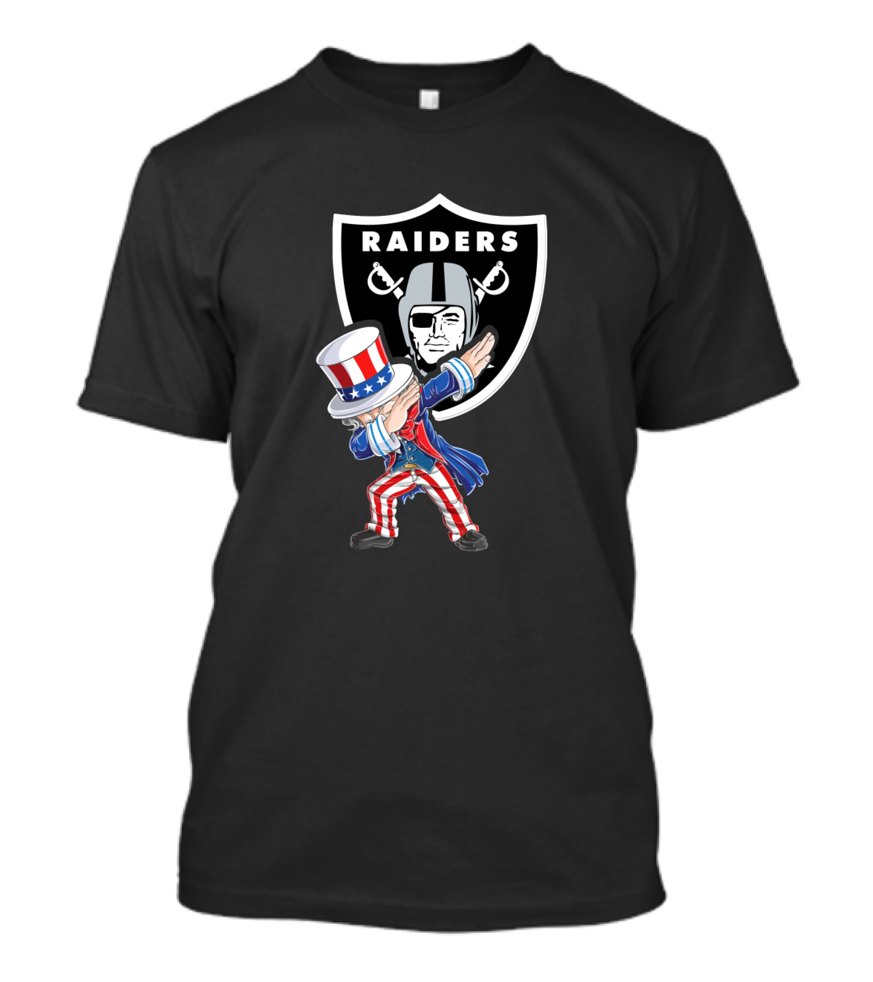 Uncle Sam Dabbing Raiders Fourth Of July Celebration T-Shirt