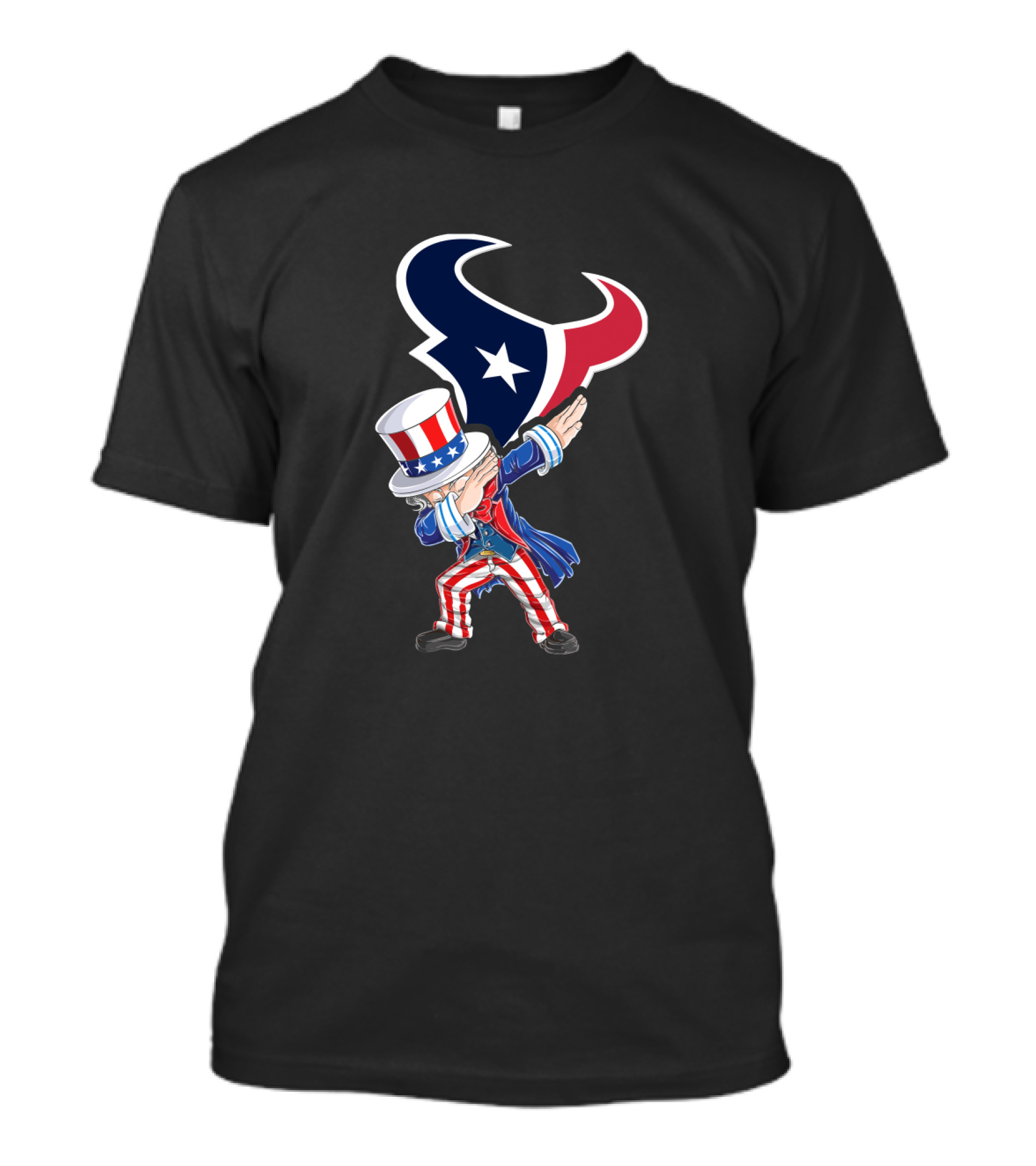 Uncle Sam Dabbing Houston Texans 4Th Of July Celebration T-Shirt
