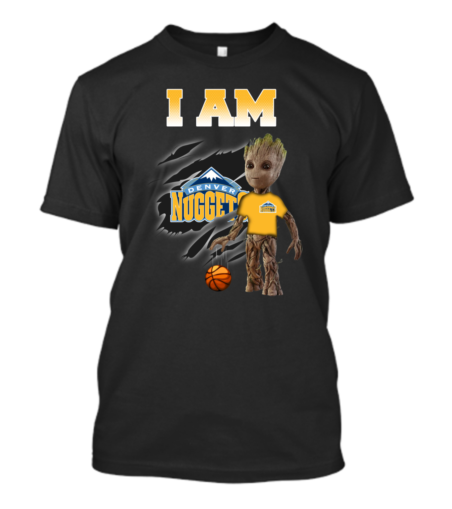 I Am Denver Nuggets Groot Basketball Fans Favorite T-Shirt