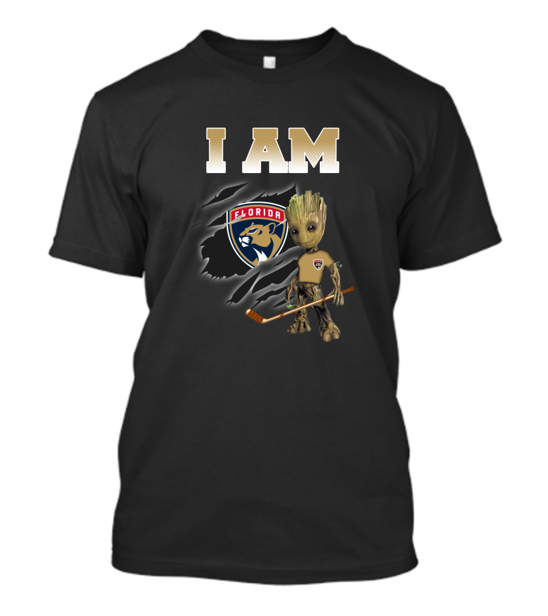 I Am Florida Panthers Groot Hockey Fan T-Shirt