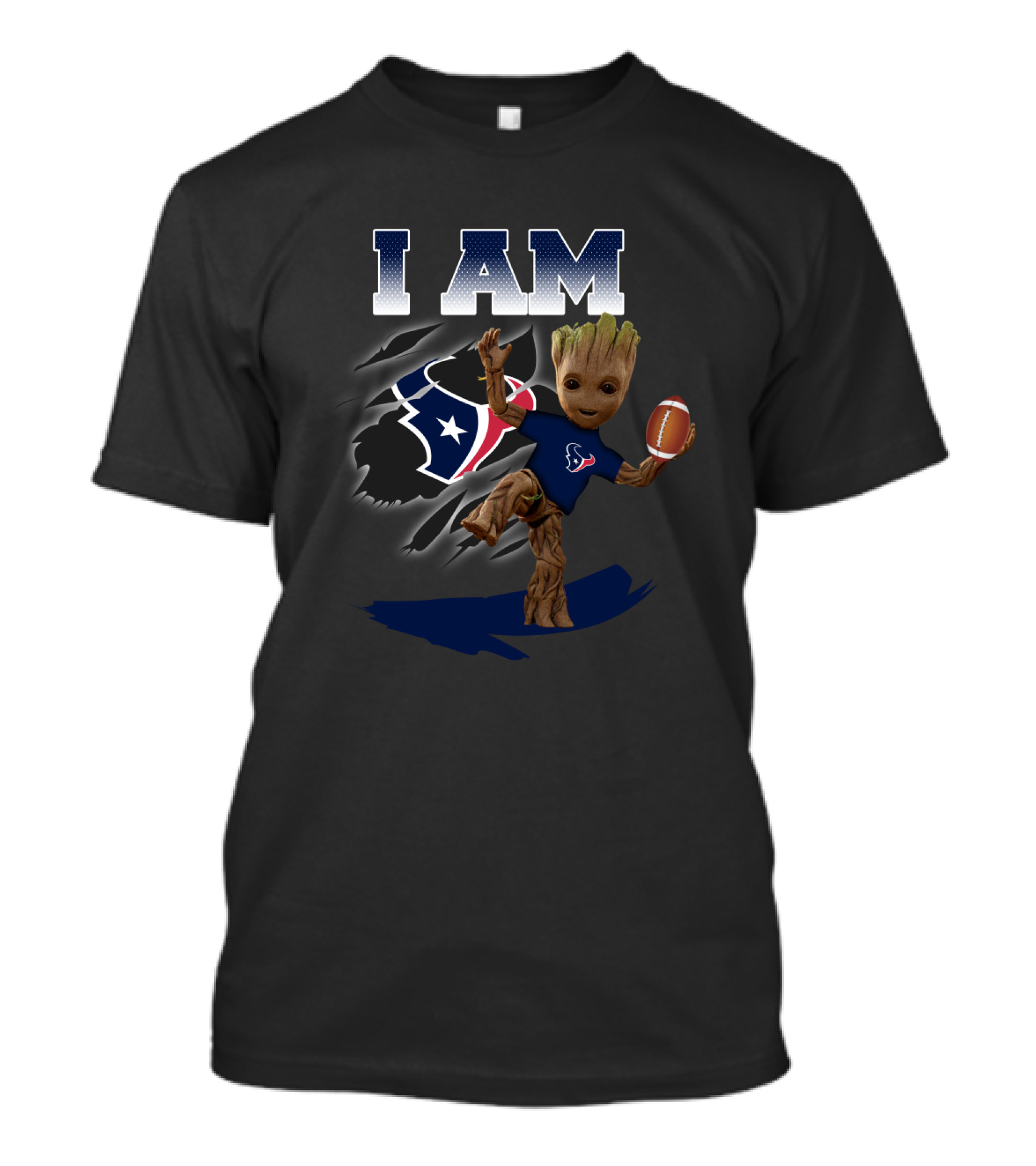 I Am Groot Houston Texans Football Fan T-Shirt