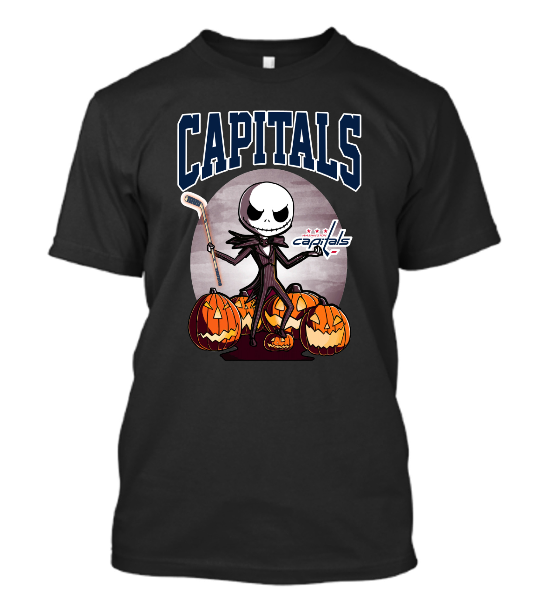 Capitals Jack Skellington Halloween Washington Capitals Hockey T-Shirt