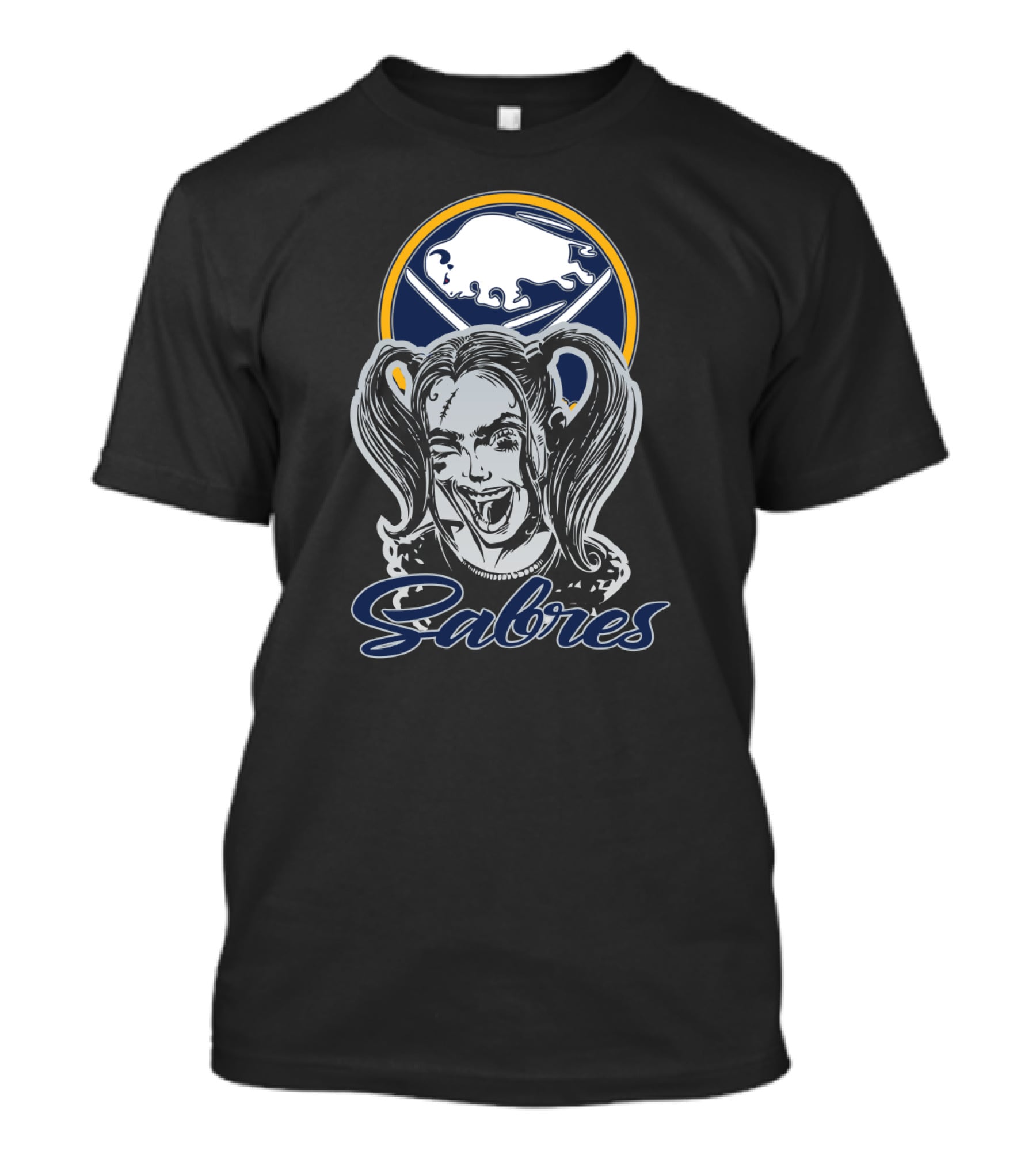Sabres Fans With Harley Quinn And Buffalo T-Shirt