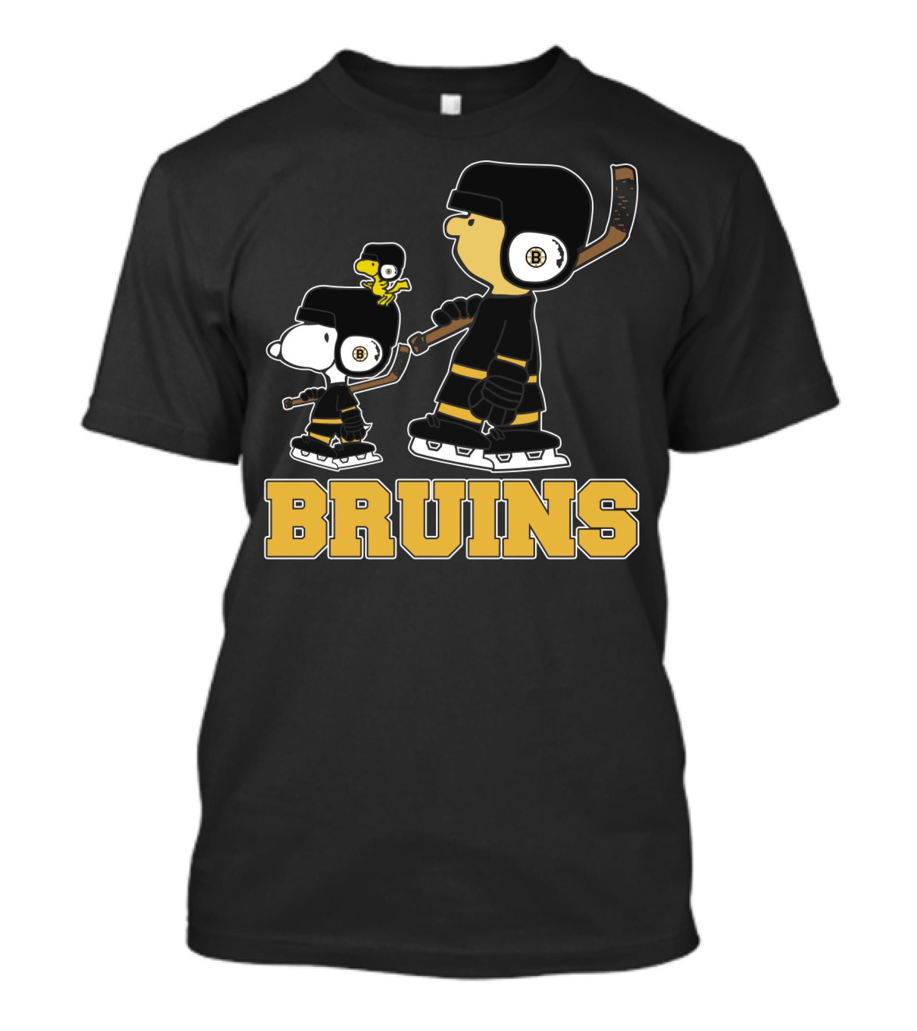 Snoopy Woodstock Bruins Hockey Team Fans T-Shirt