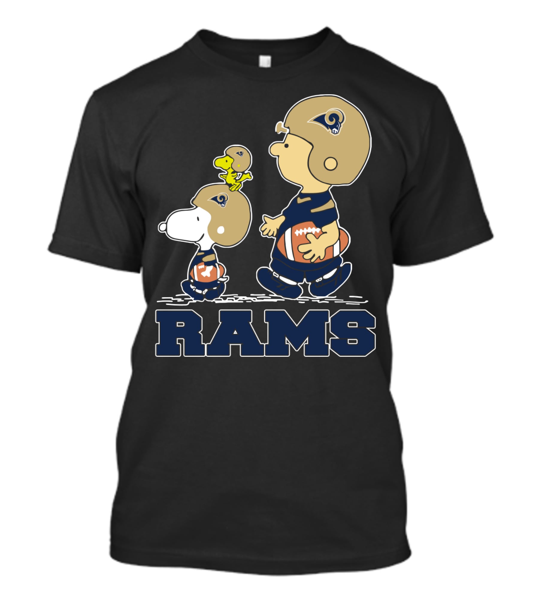 Snoopy And Los Angeles Rams Football Fans T-Shirt