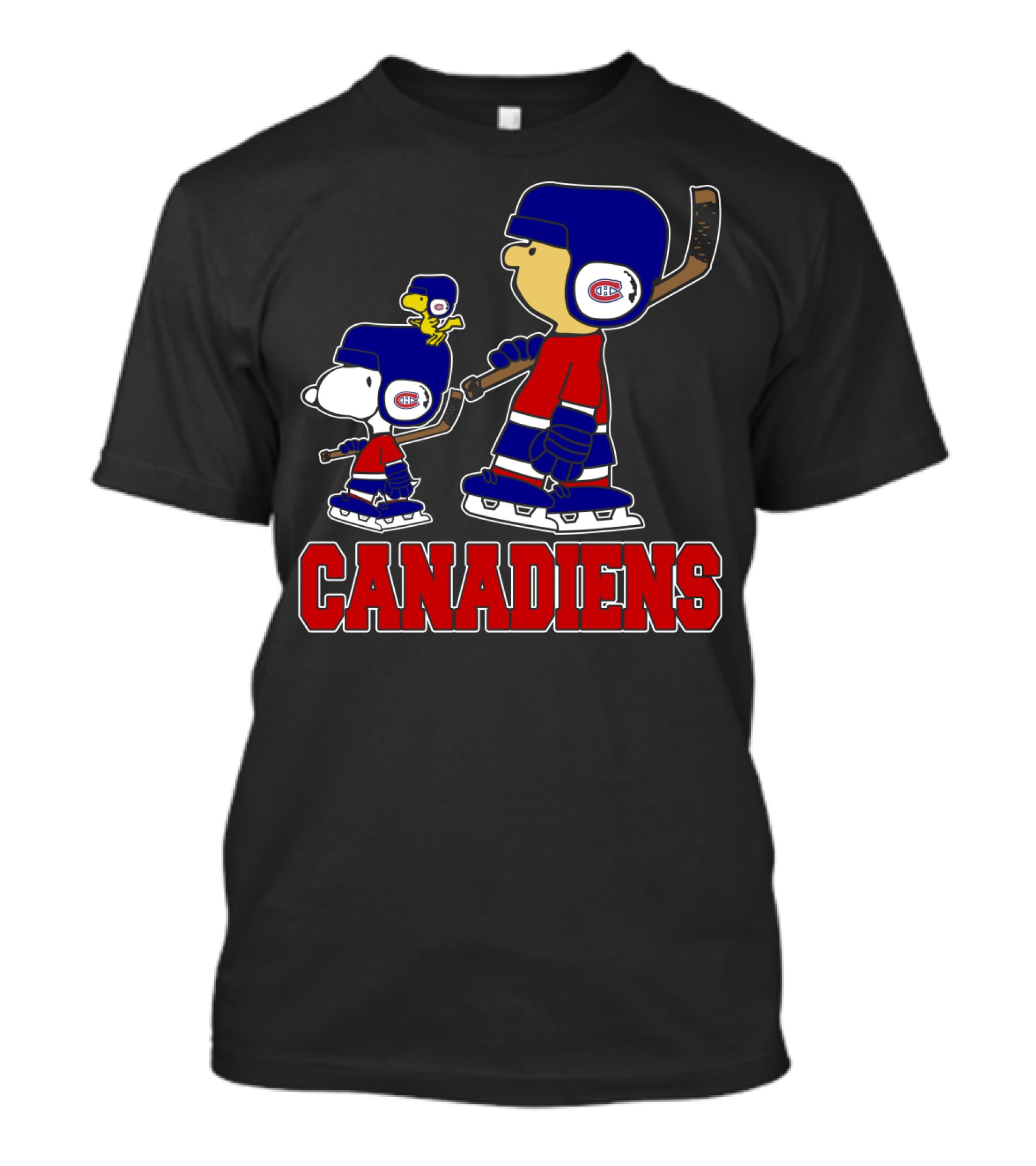 Snoopy Montreal Canadiens Fans Charlie Woodstock Hockey Team T-Shirt