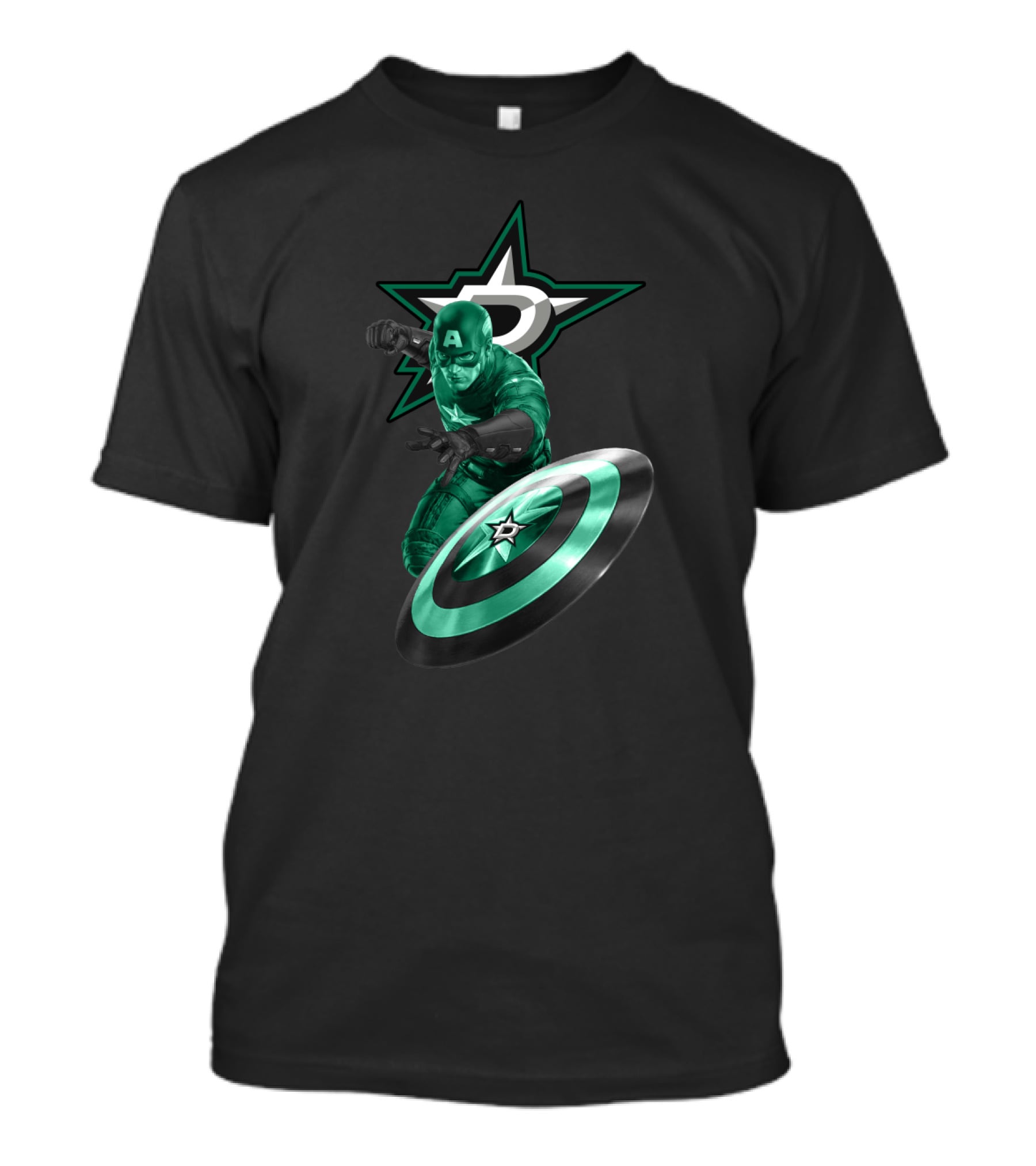 Dallas Stars And Captain America Crossover For Fans T-Shirt