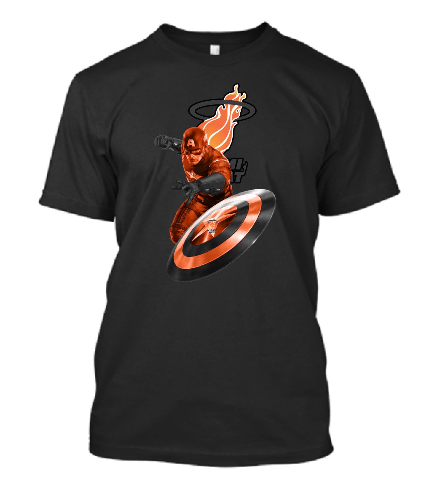 Miami Heat Captain America Crossover Fans T-Shirt