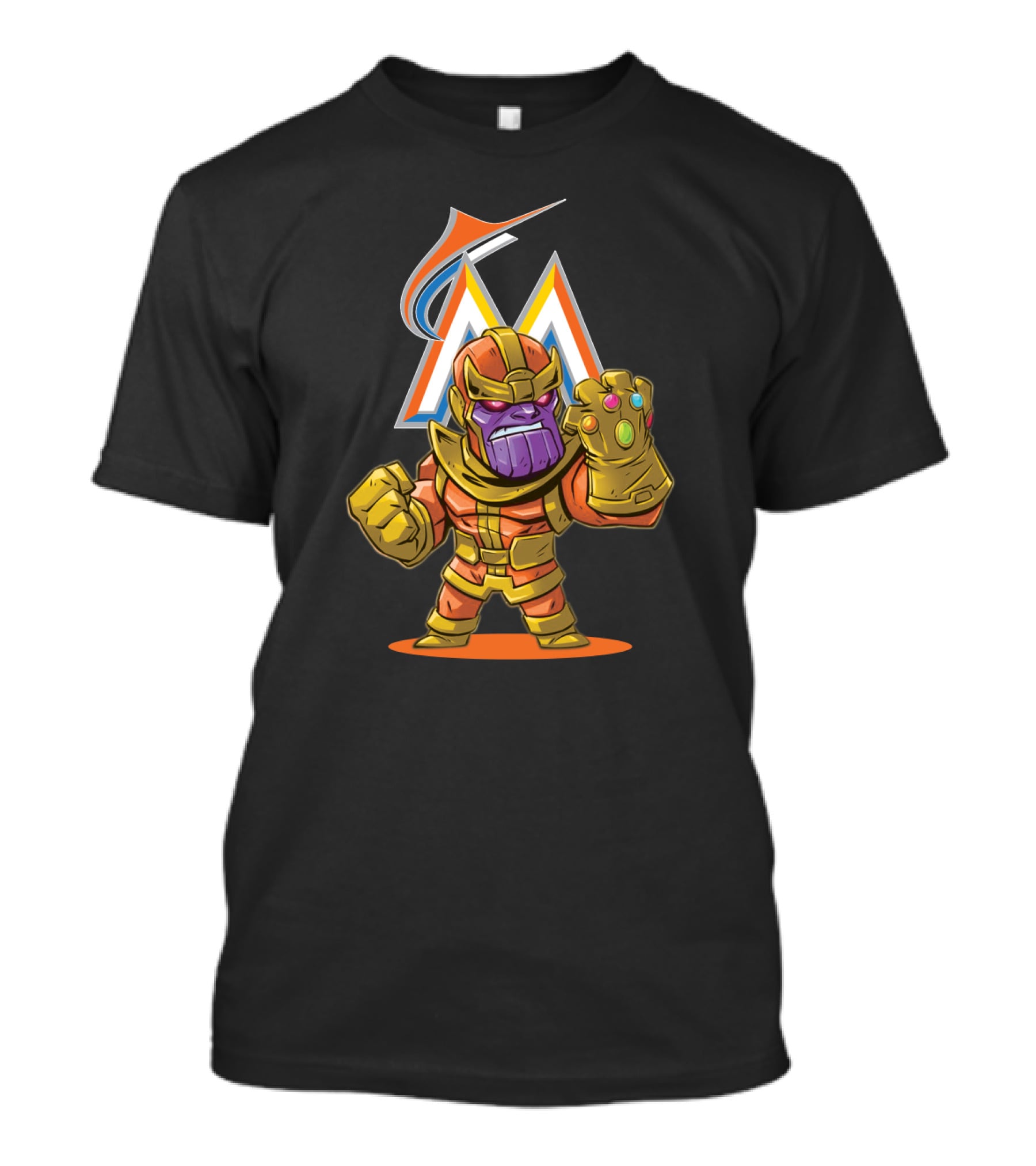 Thanos Miami Marlins Crossover Fan Fusion T-Shirt