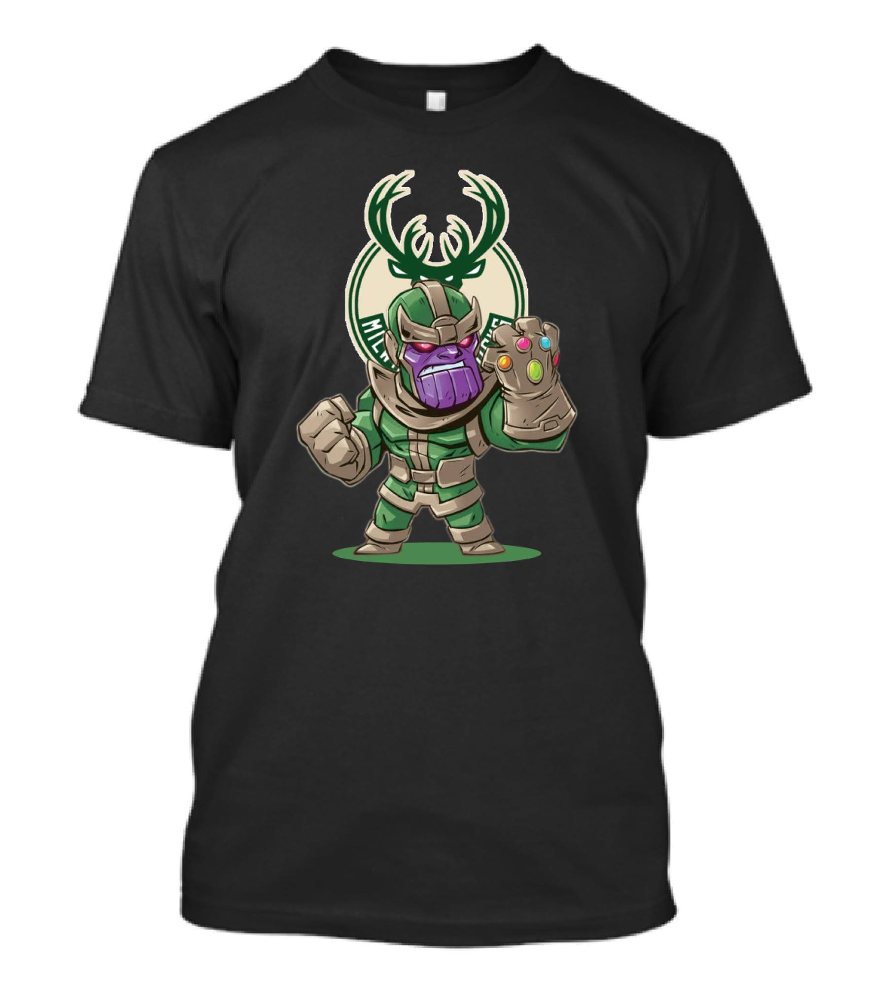 Thanos Milwaukee Bucks Crossover Fans Infinity Gauntlet T-Shirt