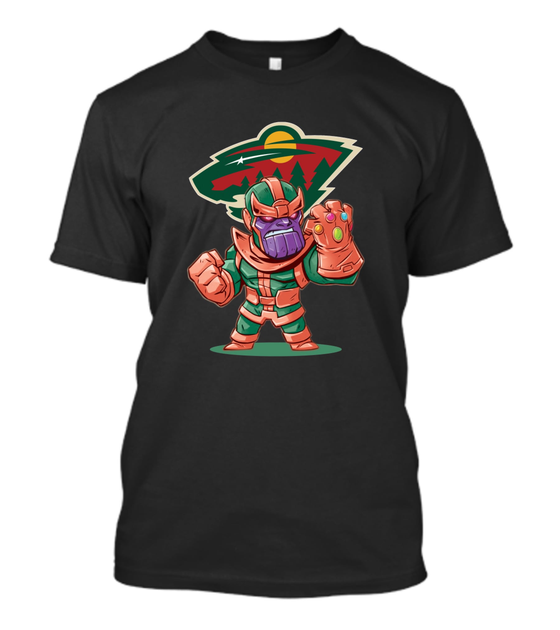 Thanos Minnesota Wild Fans Infinity Gauntlet Crossover T-Shirt