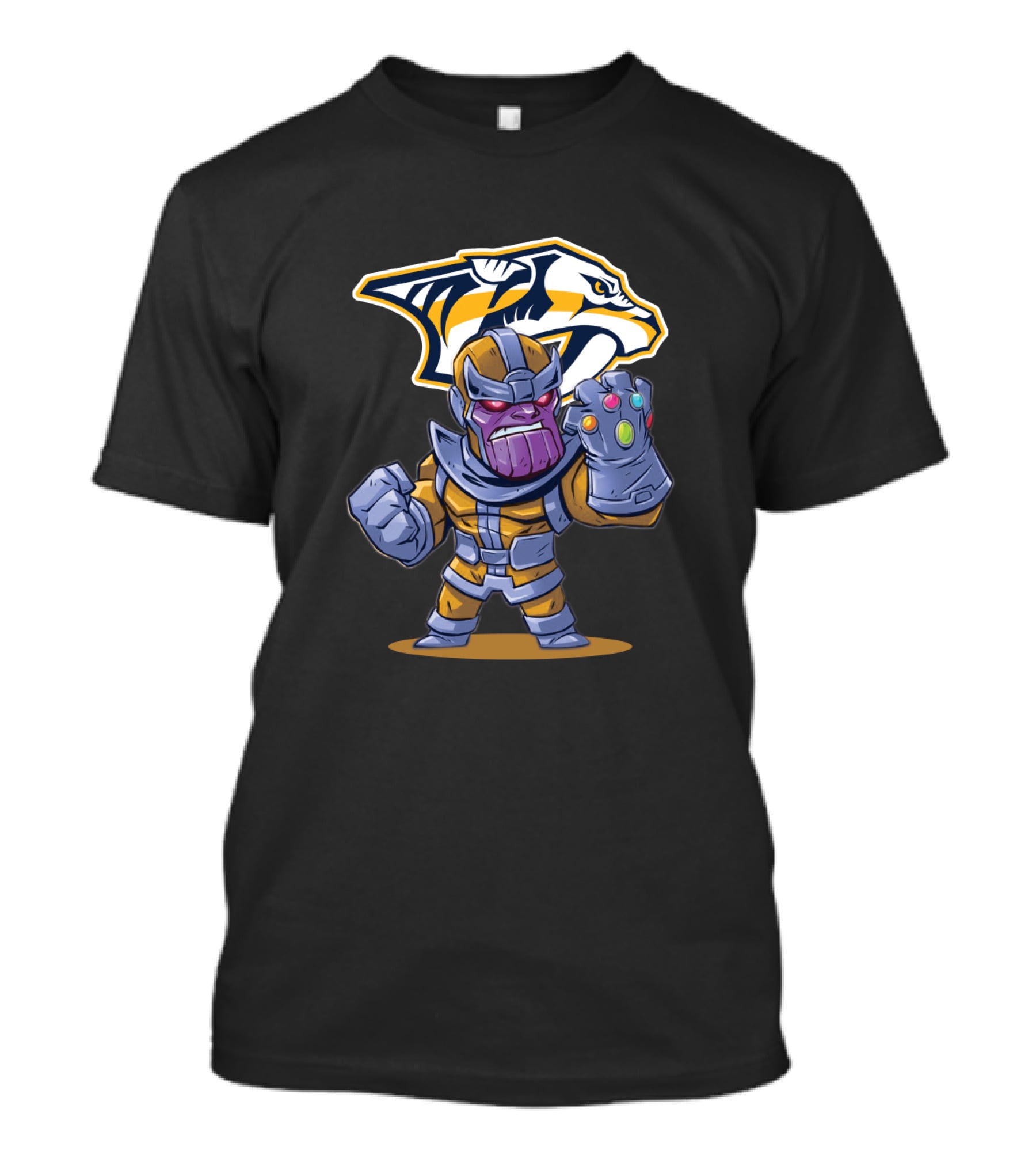 Thanos Nashville Predators Logo Infinity Gauntlet T-Shirt