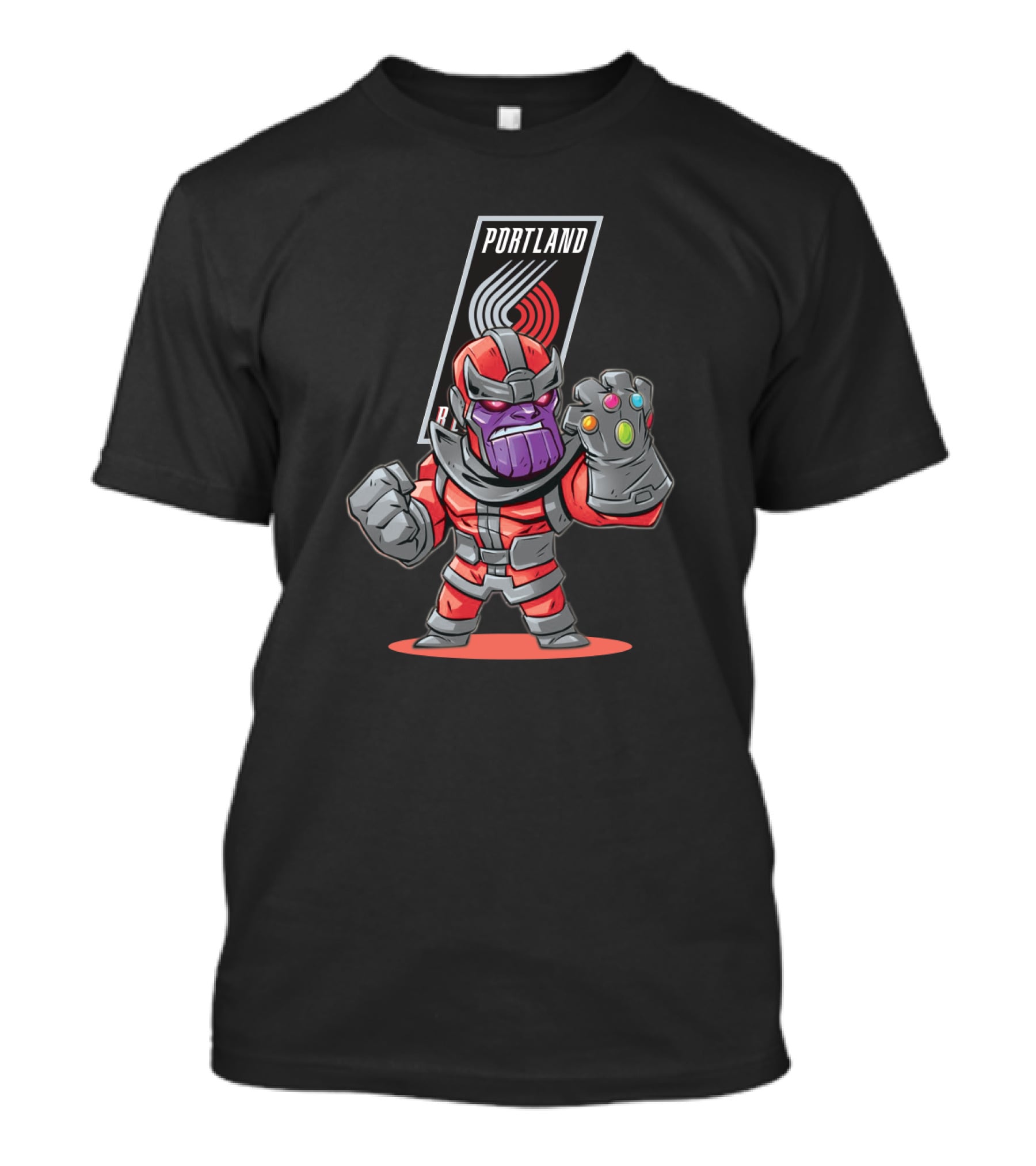 Thanos Portland Trail Blazers Infinity Gauntlet Crossover T-Shirt