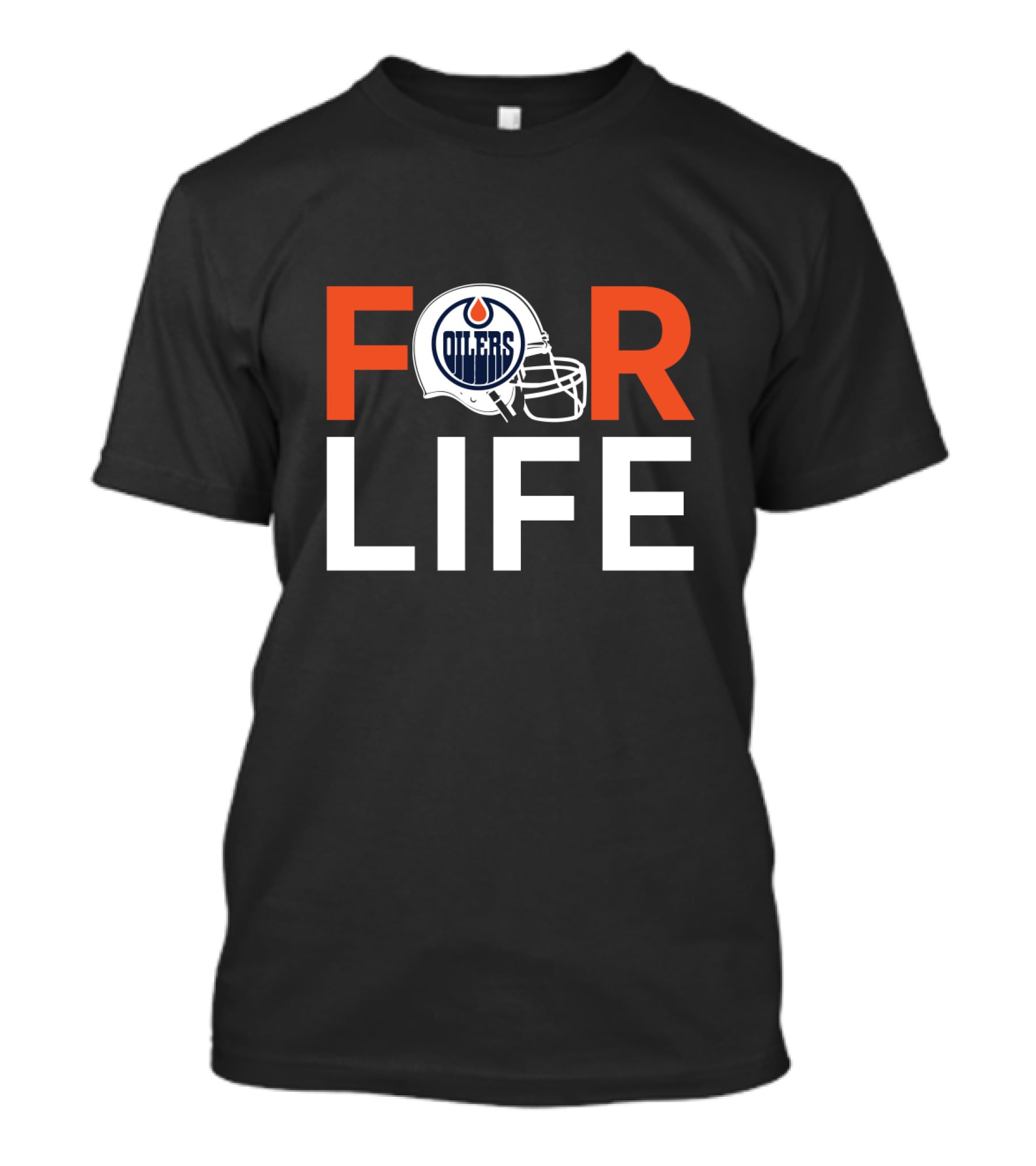 Edmonton Oilers Helmet For Life Fans T-Shirt