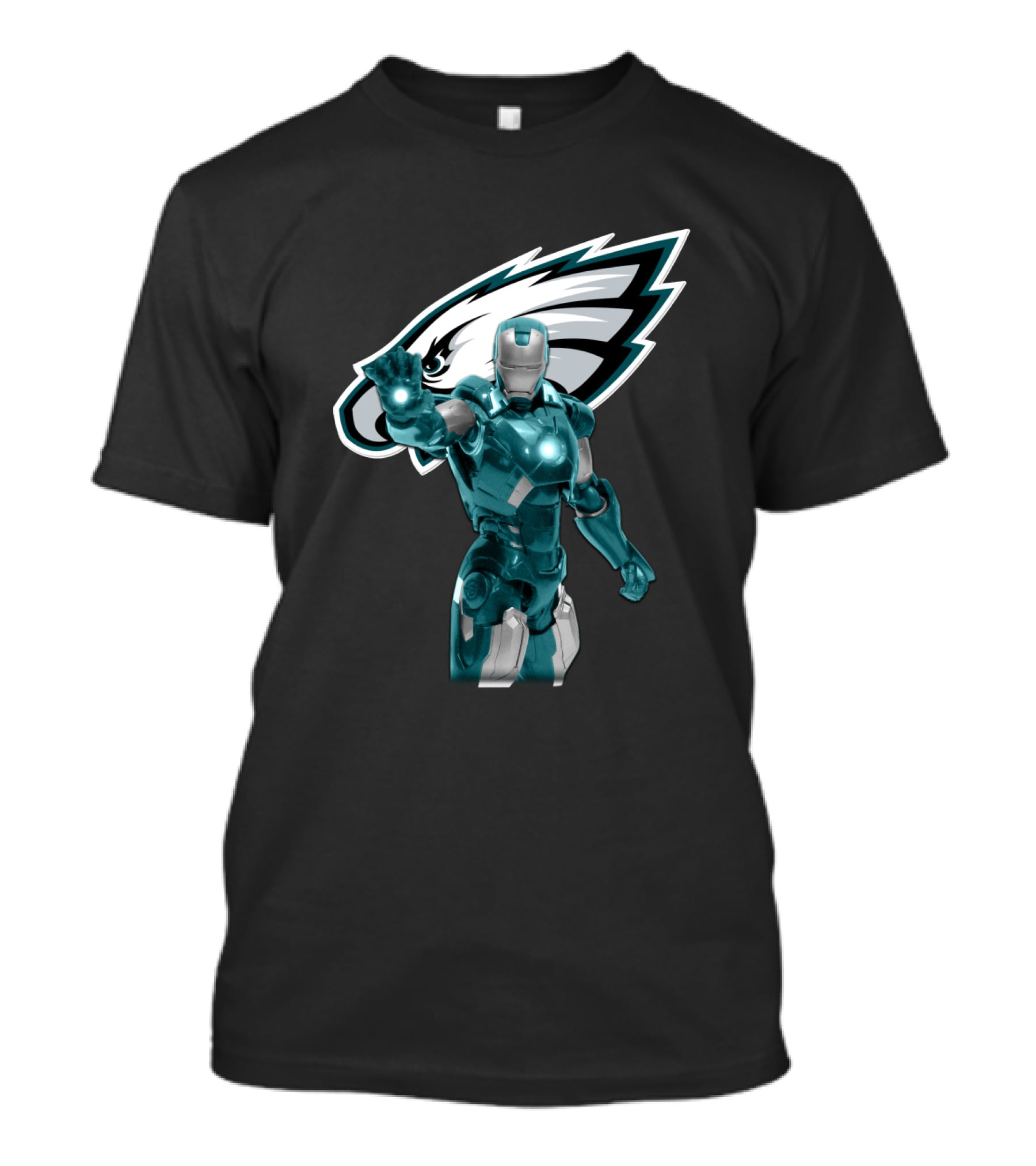 Iron Man Philadelphia Eagles Fans Marvel Team Crossover T-Shirt
