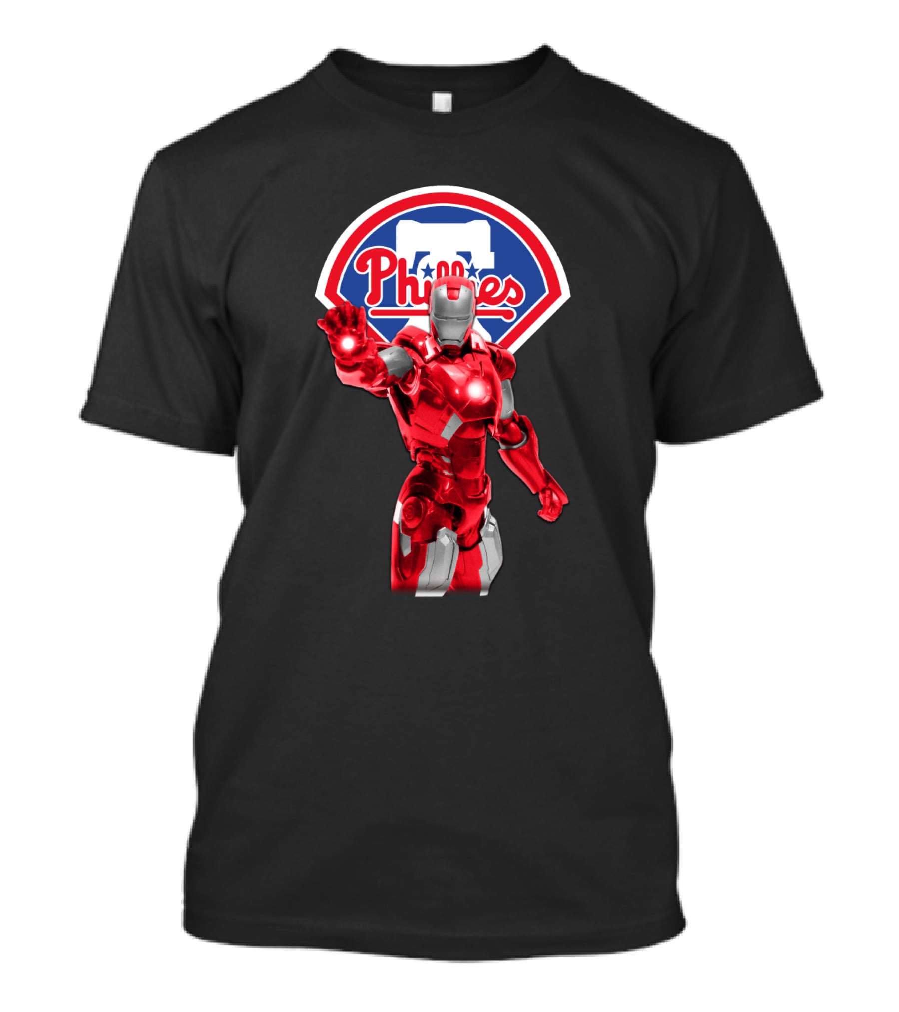 Philadelphia Phillies Iron Man Crossover MLB Superhero Fusion T-Shirt