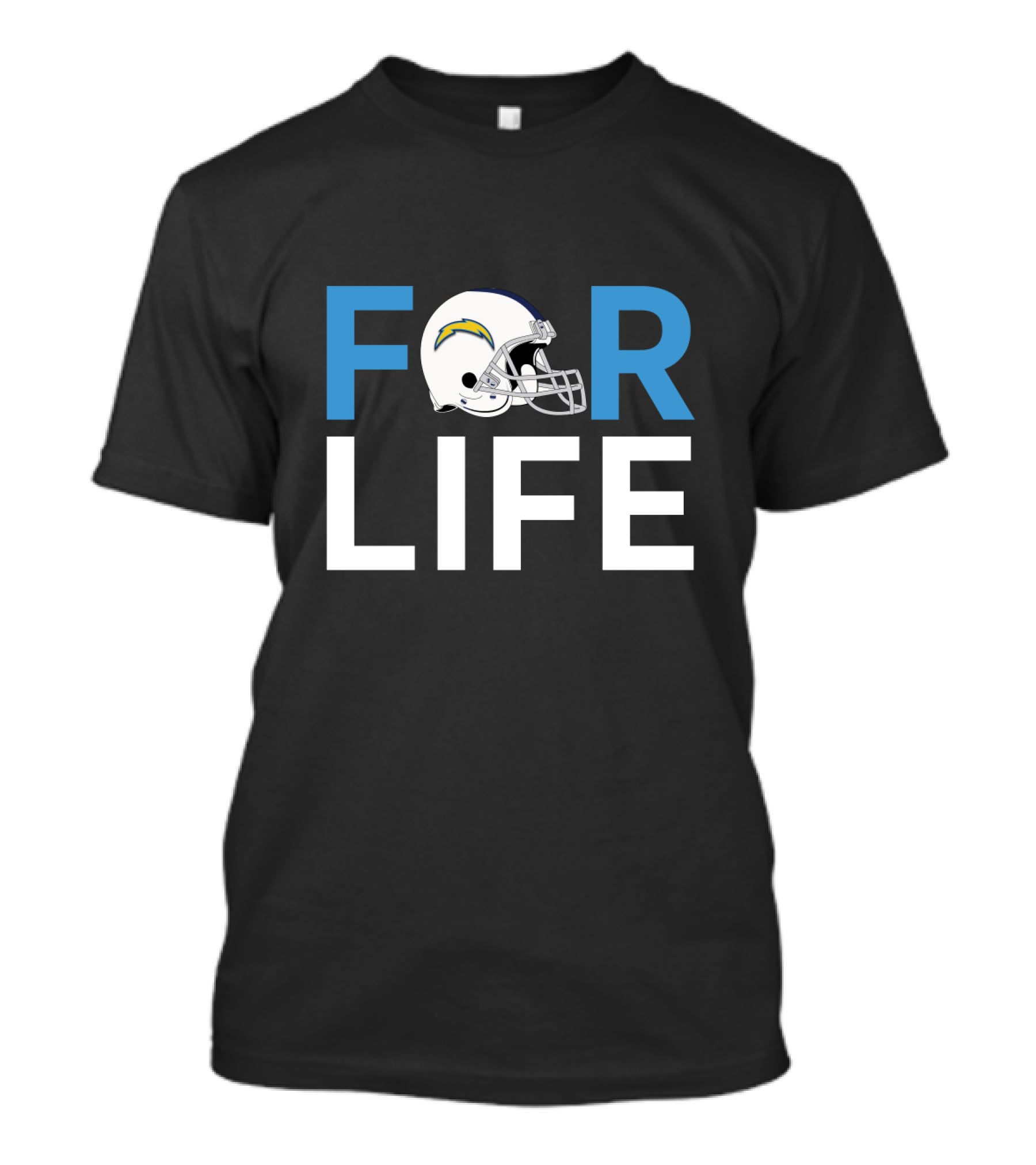 Los Angeles Chargers Helmet For Life Fans T-Shirt