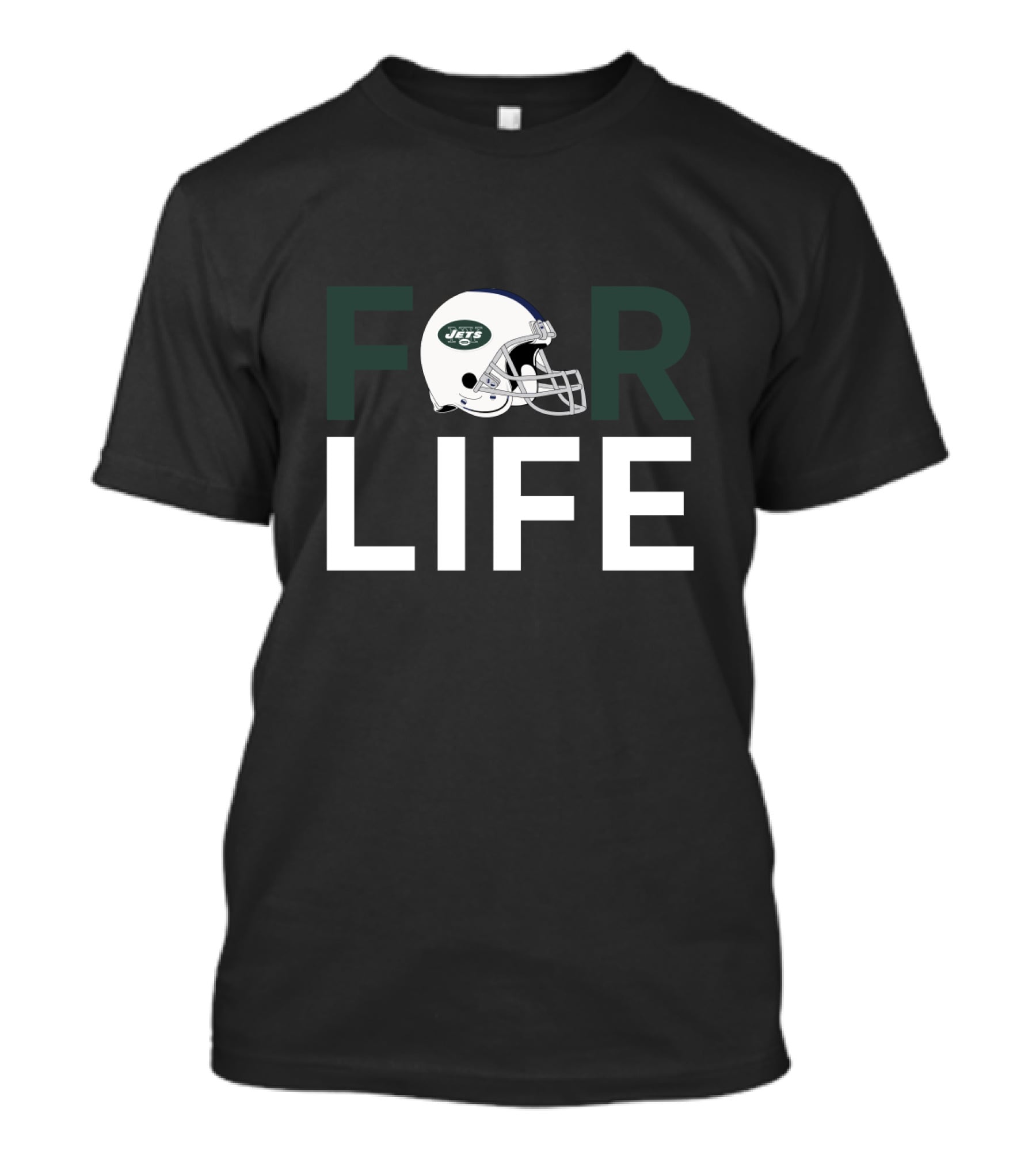 New York Jets Helmet For Life Fans T-Shirt