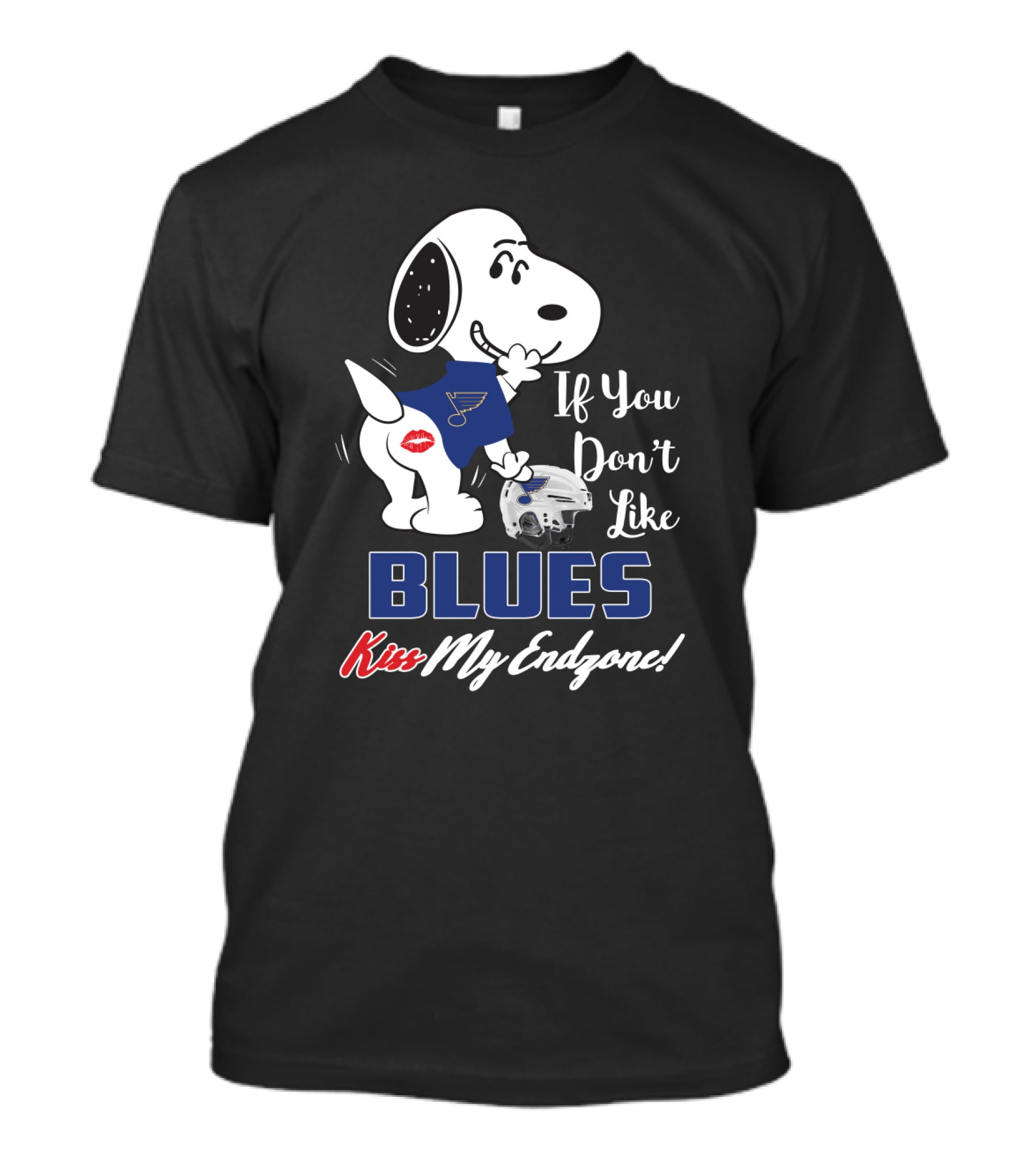 Snoopy St. Louis Blues If You Don't Like Blues Kiss My Endzone T-Shirt