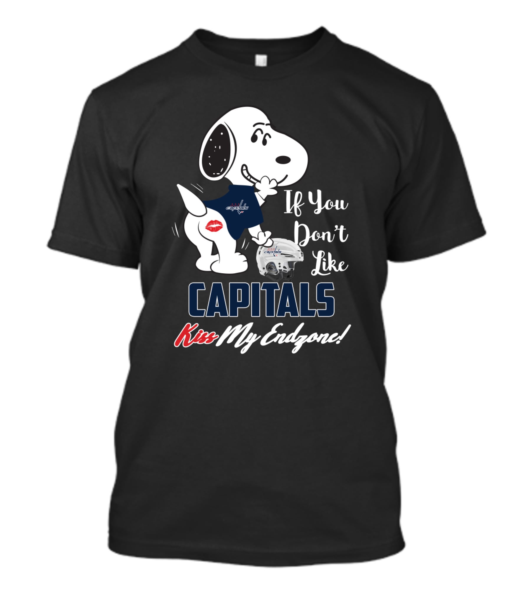 If You Don’t Like Capitals Kiss My Endzone Snoopy Washington Capitals Fans T-Shirt
