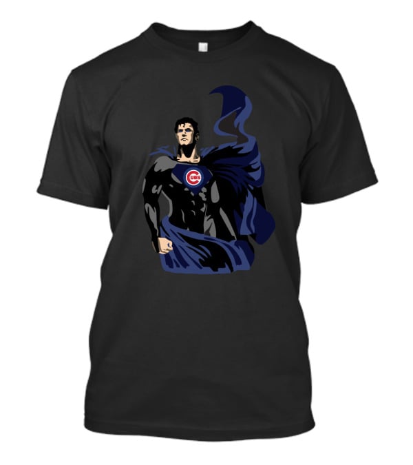Superman Cubs Logo Chicago Sports Hero Fans T-Shirt