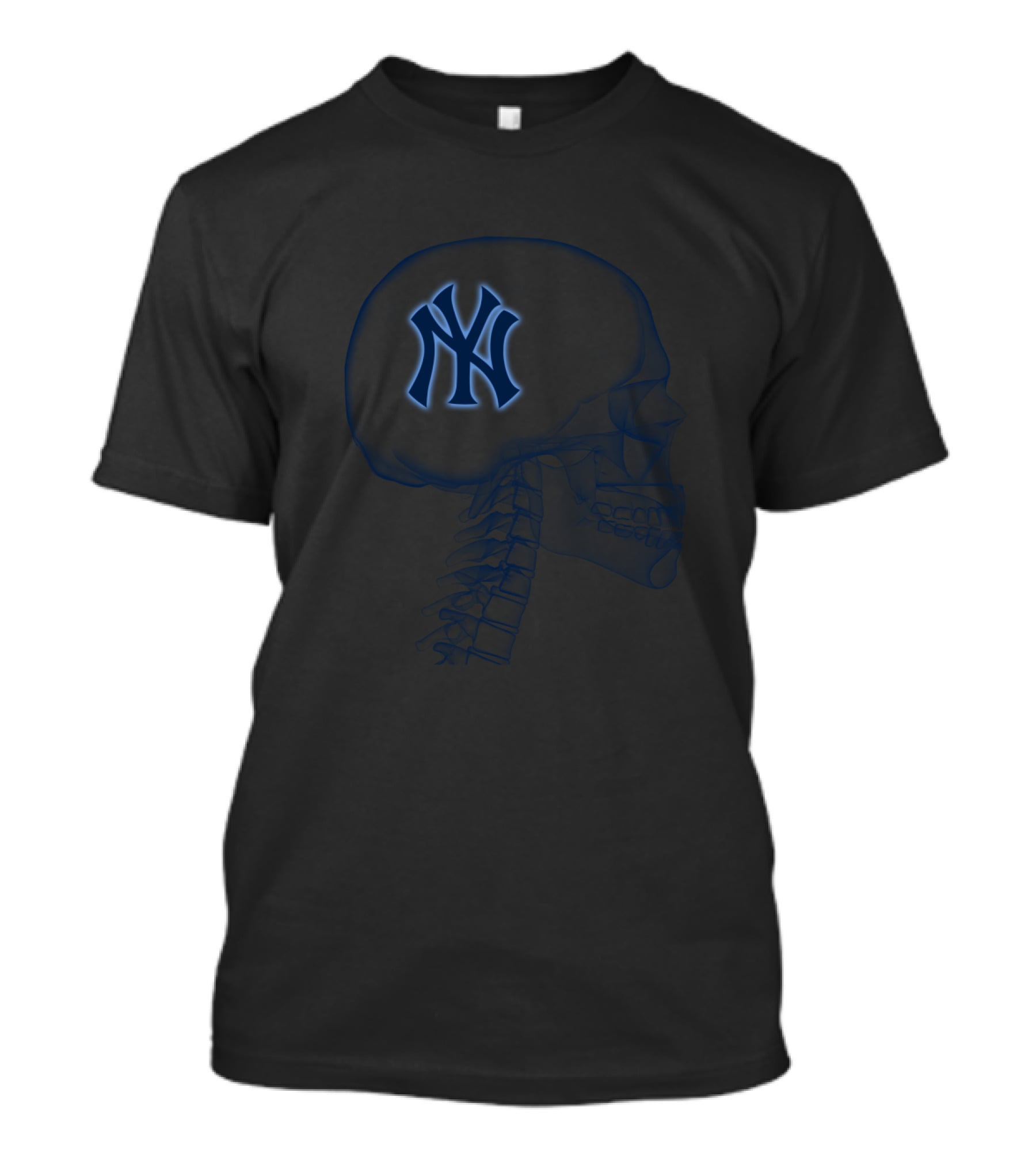 New York Yankees Skull Logo Halloween Brain T-Shirt