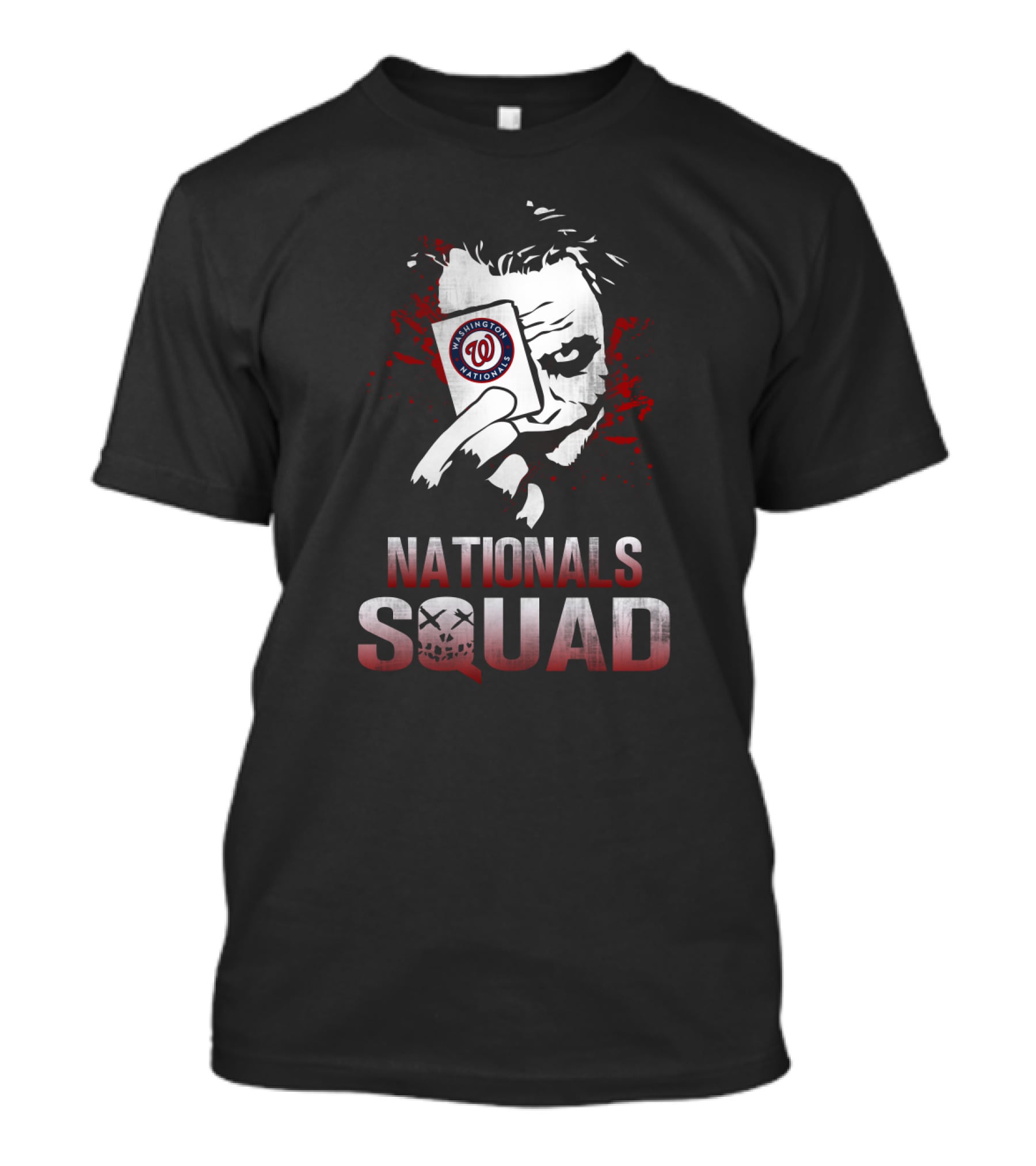 Joker Meets Washington Nationals Squad Featuring Iconic Playing Card T-Shirt