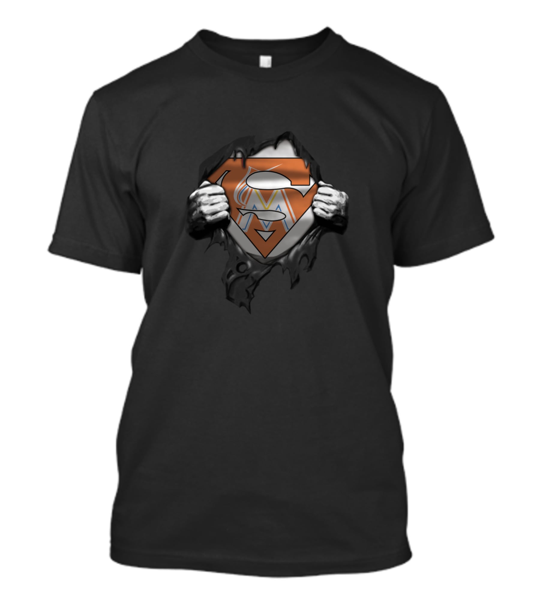 Superman Miami Marlins Fans Symbol T-Shirt