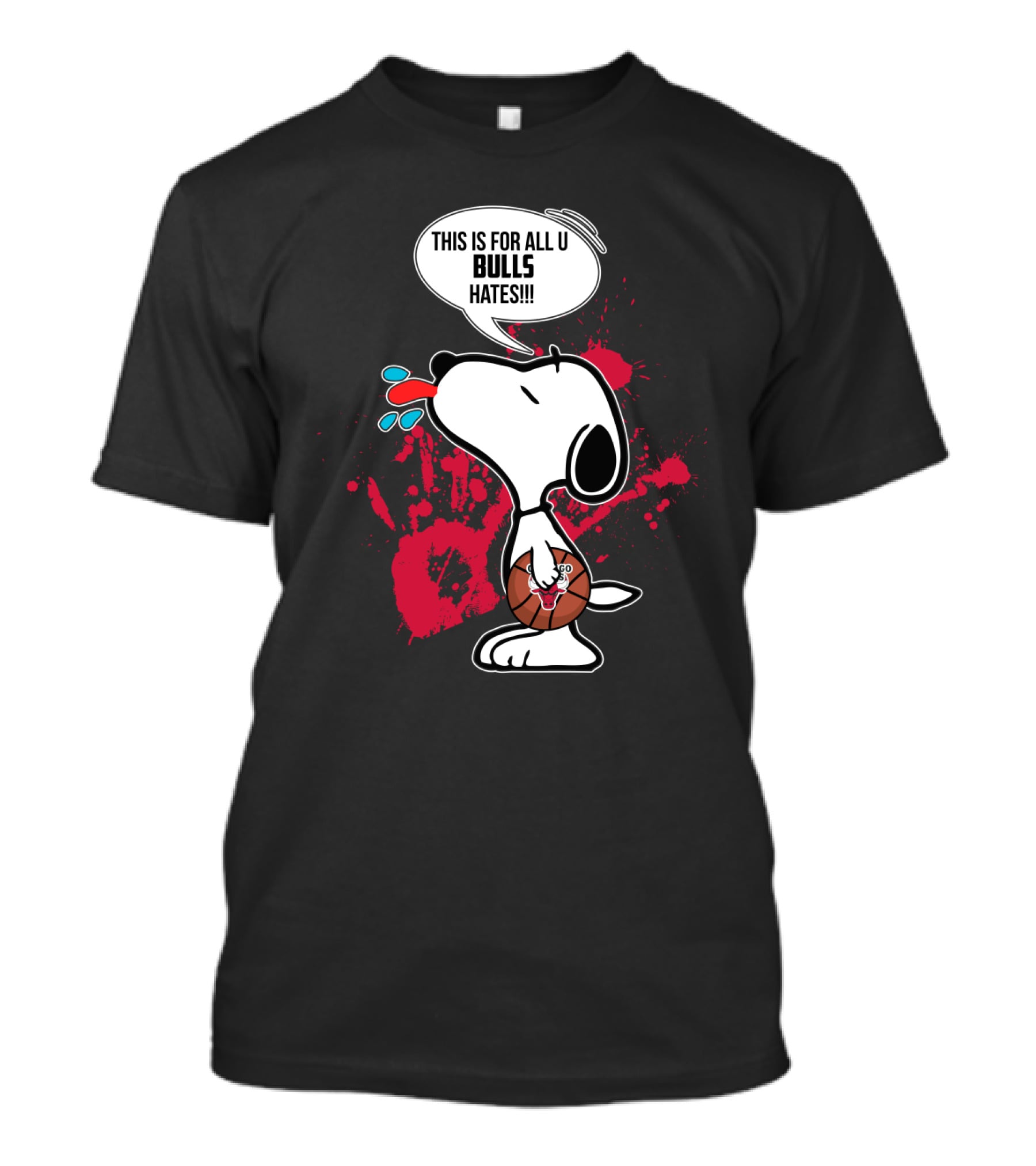 Snoopy Chicago Bulls Fan Team Spirit T-Shirt