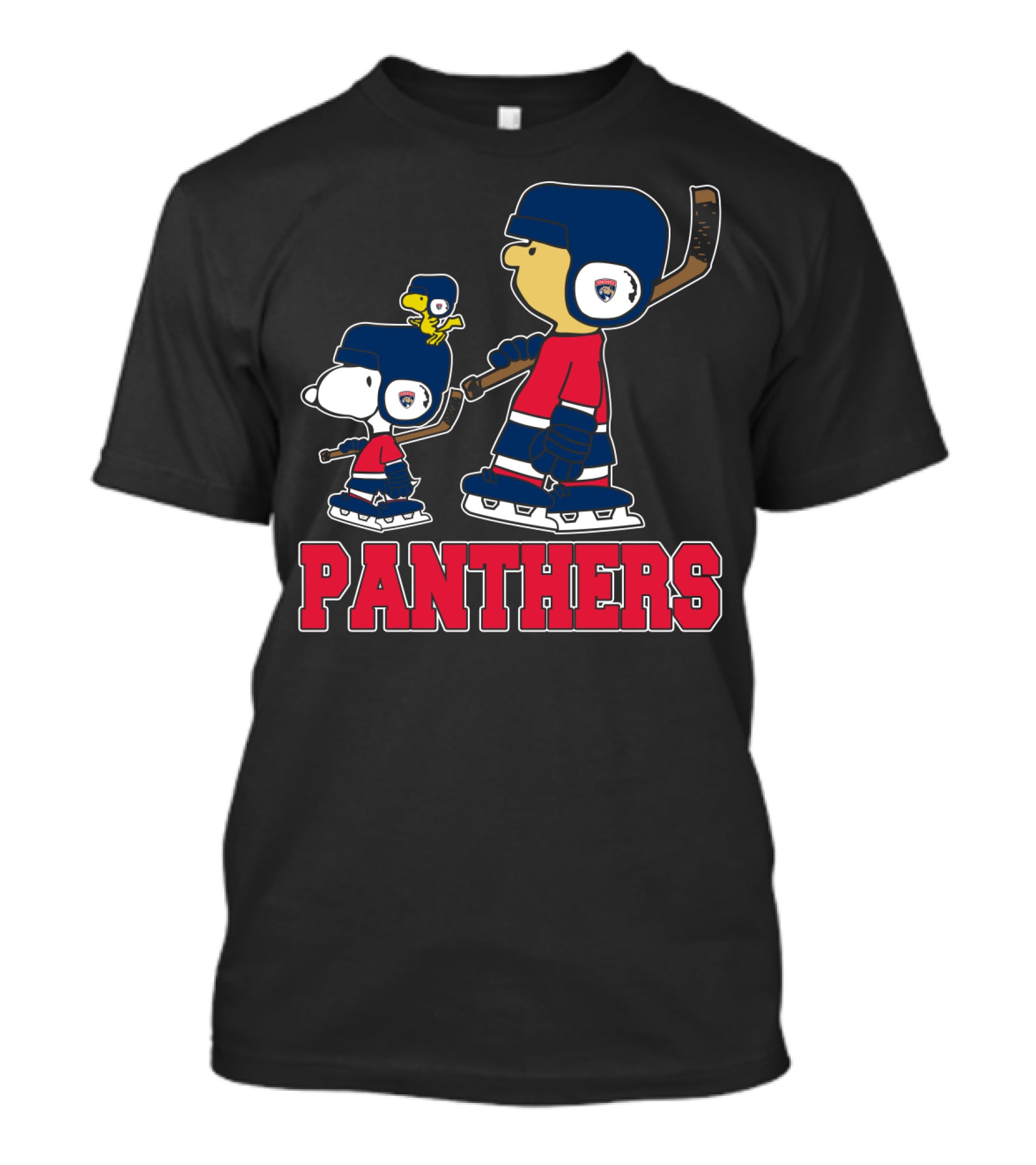 Snoopy And Friends Supporting Florida Panthers Hockey Fans T-Shirt