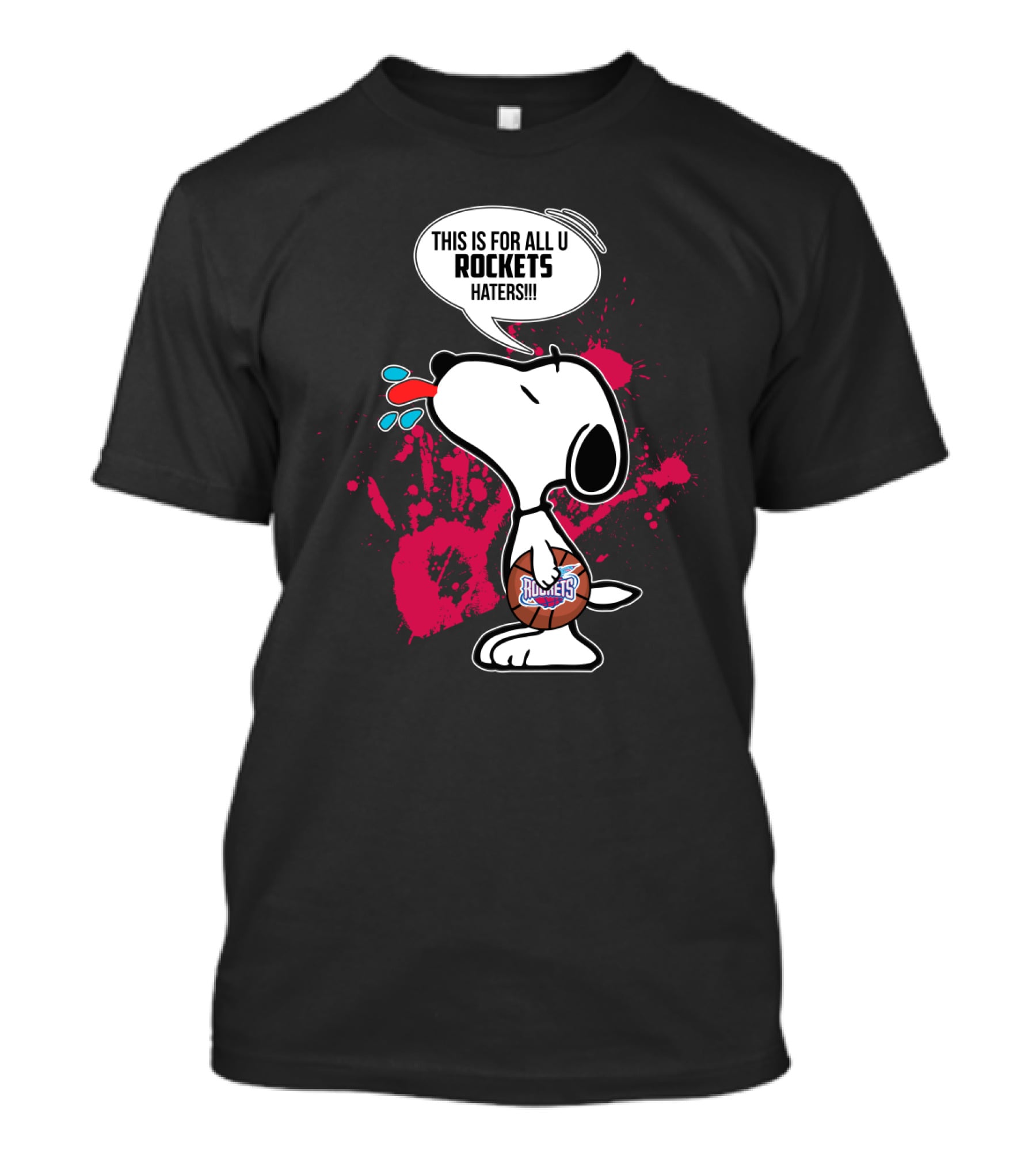 Snoopy Rockets Haters Houston Basketball Fans T-Shirt