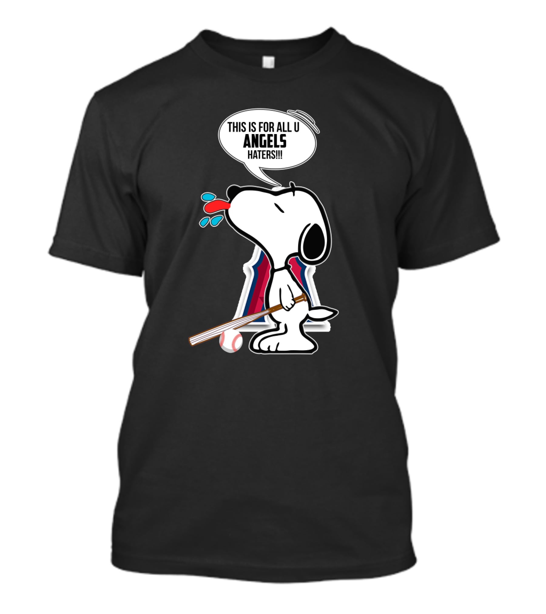 Snoopy Showcases Los Angeles Angels Pride For Haters T-Shirt